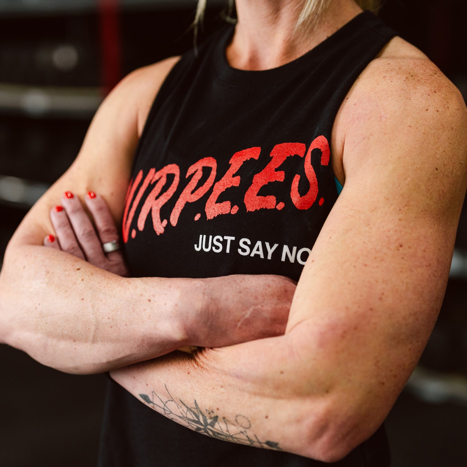 Women's Burpees Crop Tank Top - Breathable Workout Shirt for Yoga, Running & Gym - Perfect for Fitness & Active Lifestyle