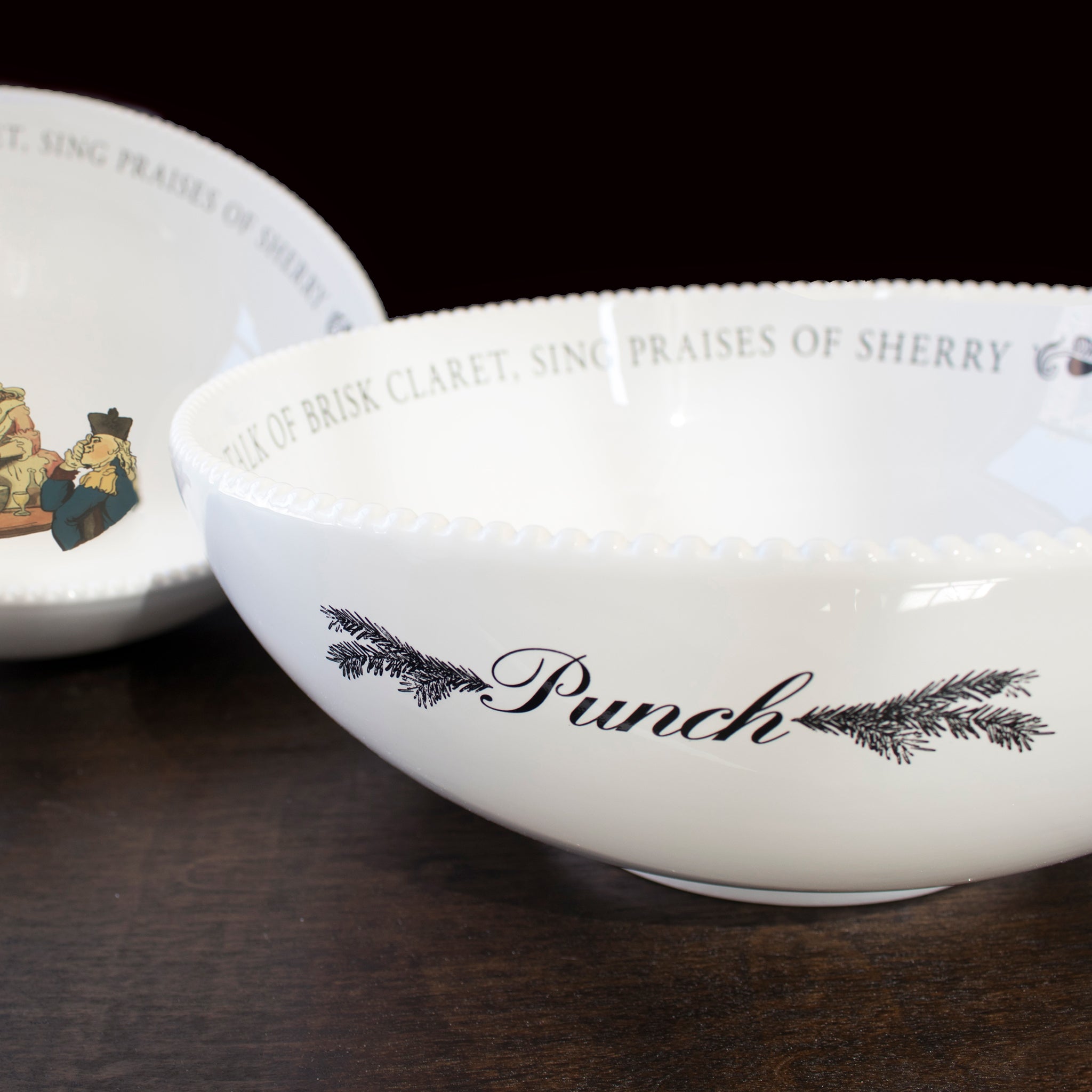 White Stoneware Punch Bowl - 2 Gallon (7.57L) Large Capacity for Parties, Weddings & Holiday Gatherings