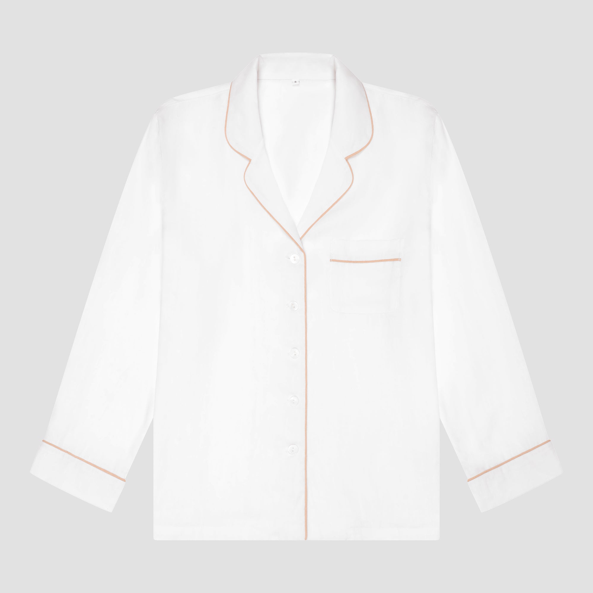 Premium Pearl Linen Pajama Shirt for Women - Soft & Breathable Sleepwear - Perfect for Lounge, Vacation & Summer Nights