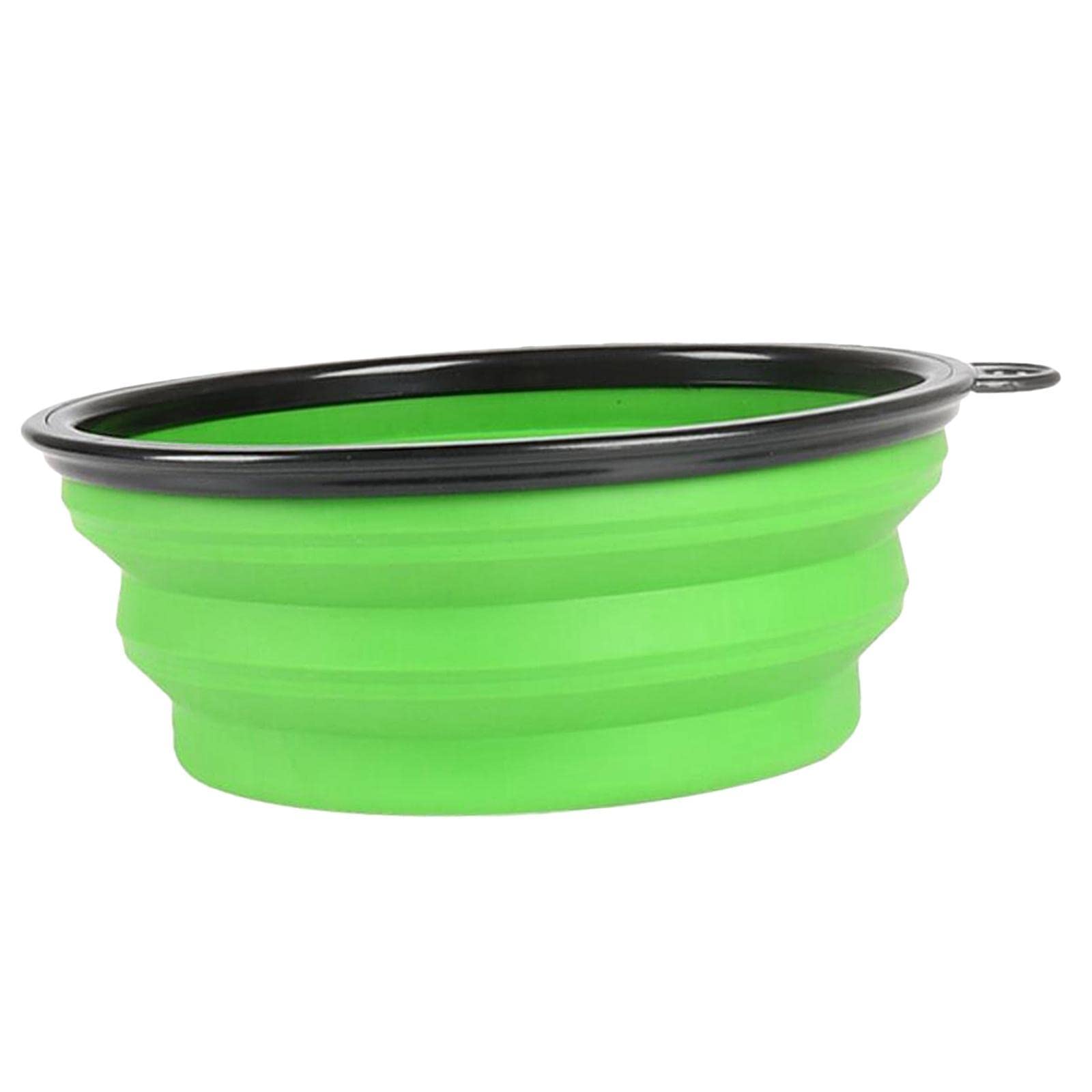 Slow Feeder Dog Bowl - Collapsible Pet Food & Water Dish for Cats & Dogs - Anti-Choking & Bloat Prevention - Perfect for Travel, Camping & Home Use - Green