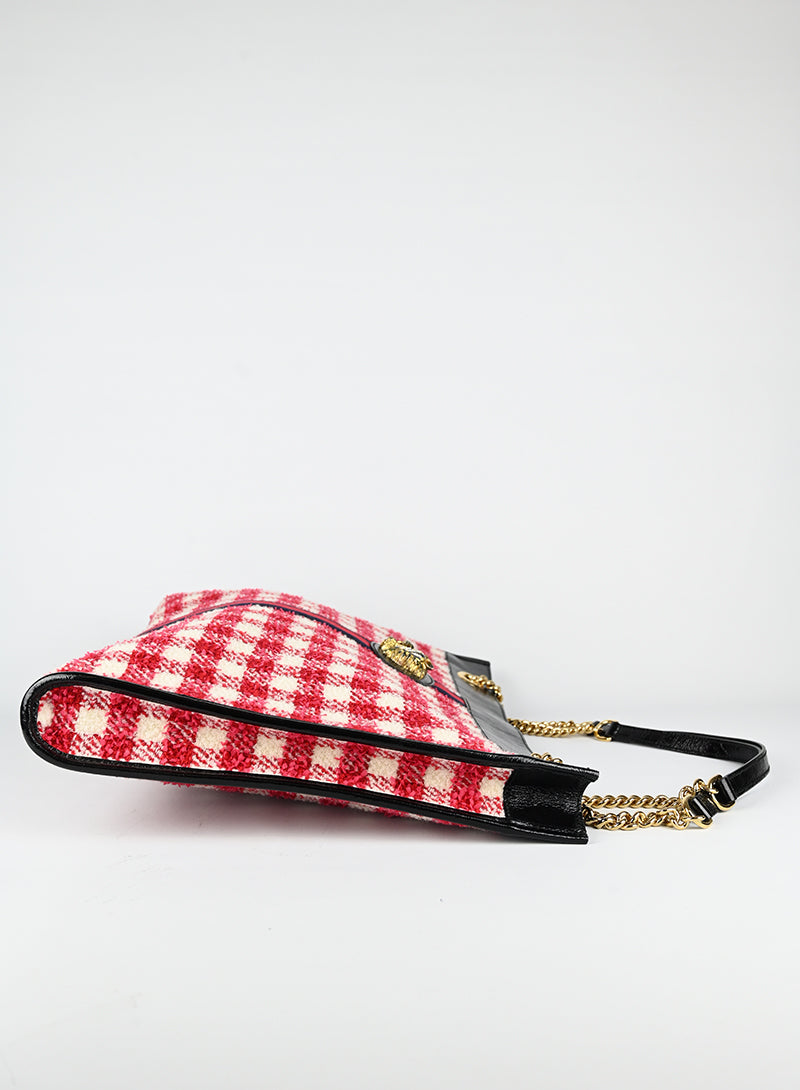 Gucci Red Tartan Fabric Shopper Bag - Stylish & Durable for Work, Travel & Everyday Use