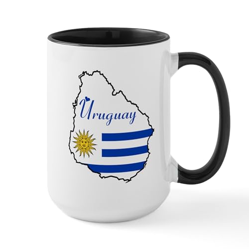 White/Black Inside - Cool Uruguay Large Mug
