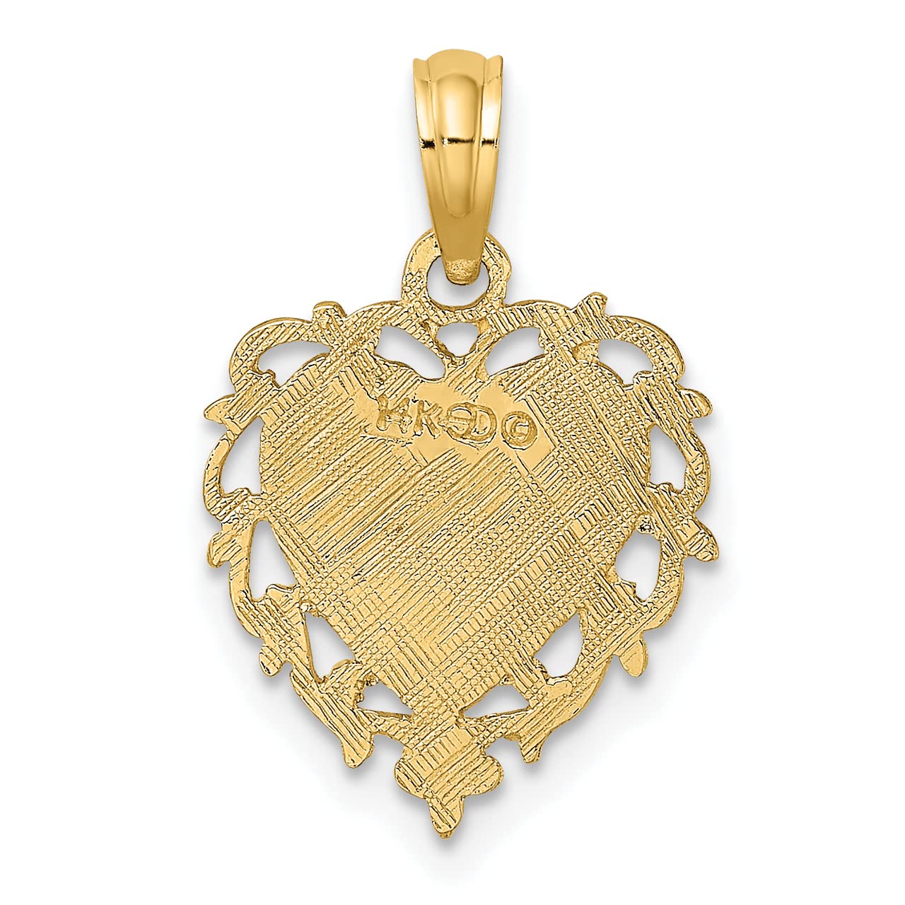 14k Yellow Gold Heart Charm Necklace - Lex & Lu Dainty Love Pendant for Women - Perfect for Valentine's Day, Anniversary & Romantic Gifts