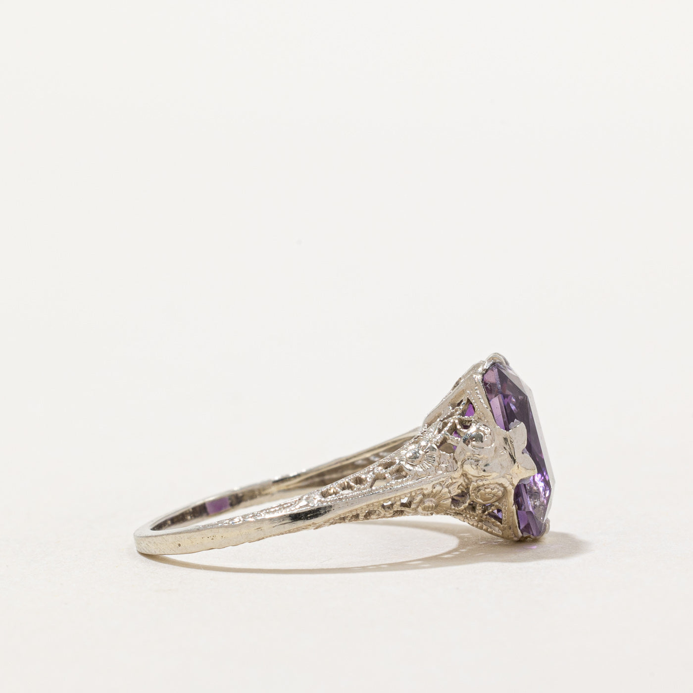 2.86ct Natural Amethyst Cocktail Ring for Women - Size 6, Elegant Purple Gemstone Statement Ring for Evening Parties, Date Nights & Special Occasions