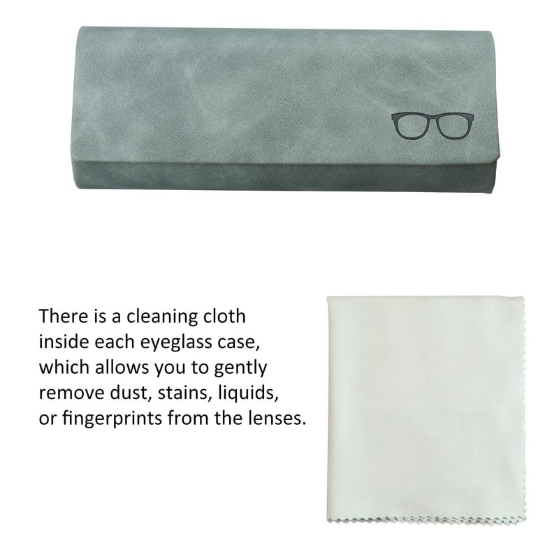VisionGlobal Durable Hard Shell Eyeglass Case - Protective Eyewear Storage for Glasses & Sunglasses - Unisex Design for Men, Women & Kids - Perfect for Travel, Work & Daily Use
