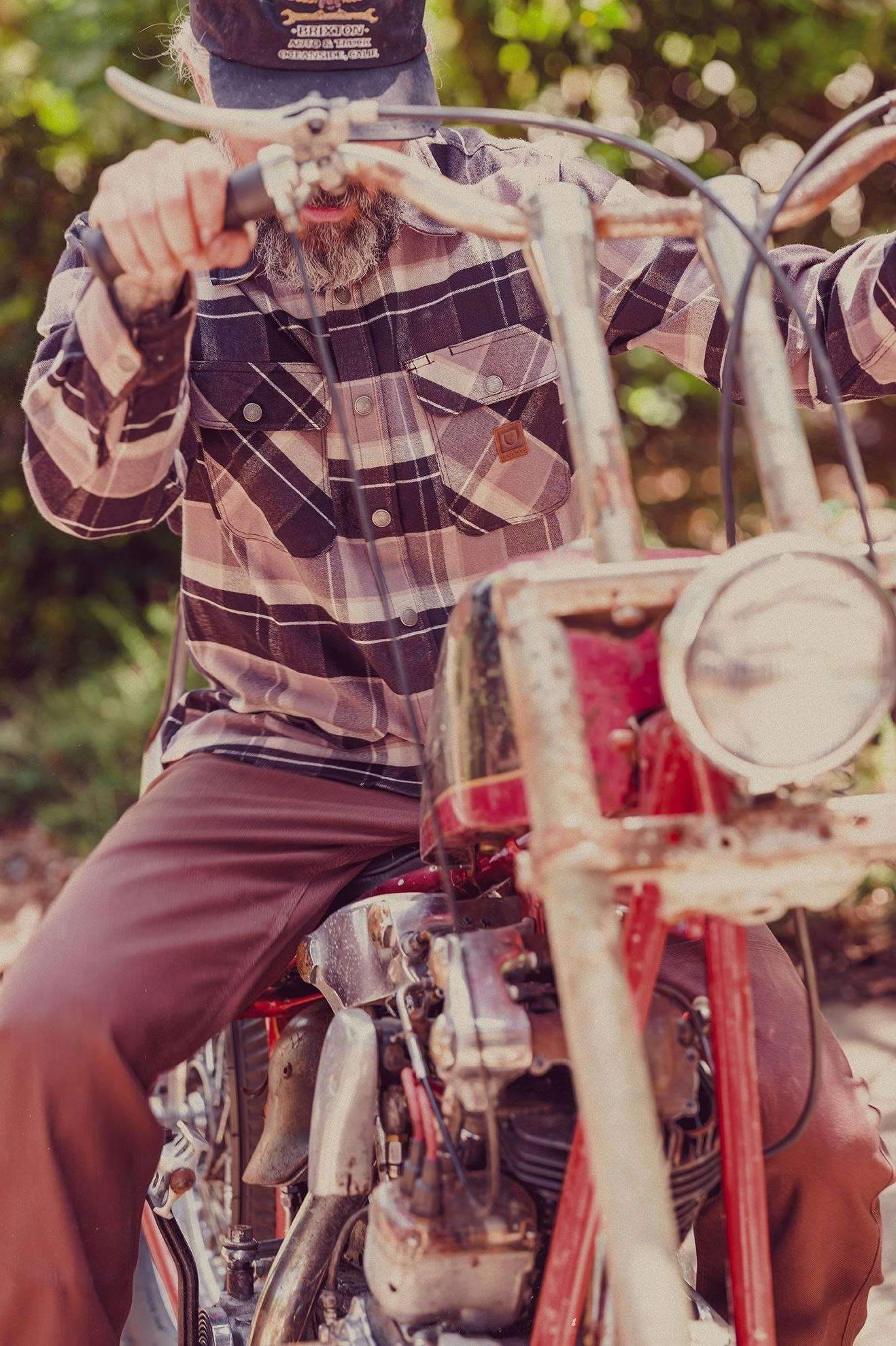 Builders Bowery Stretch Water Resistant Long Sleeve Flannel Shirt - Black, Charcoal, Beige | Perfect for Outdoor Work, Camping & Casual Wear