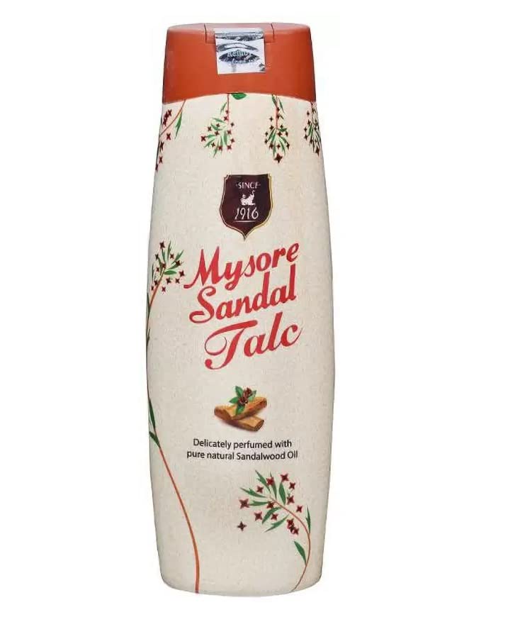 Buy Mysore Sandal Talc - 300g Bottle | Pure Sandalwood Powder for Skin Care & Aromatherapy | Perfect for Daily Use, Baby Care & Relaxation
