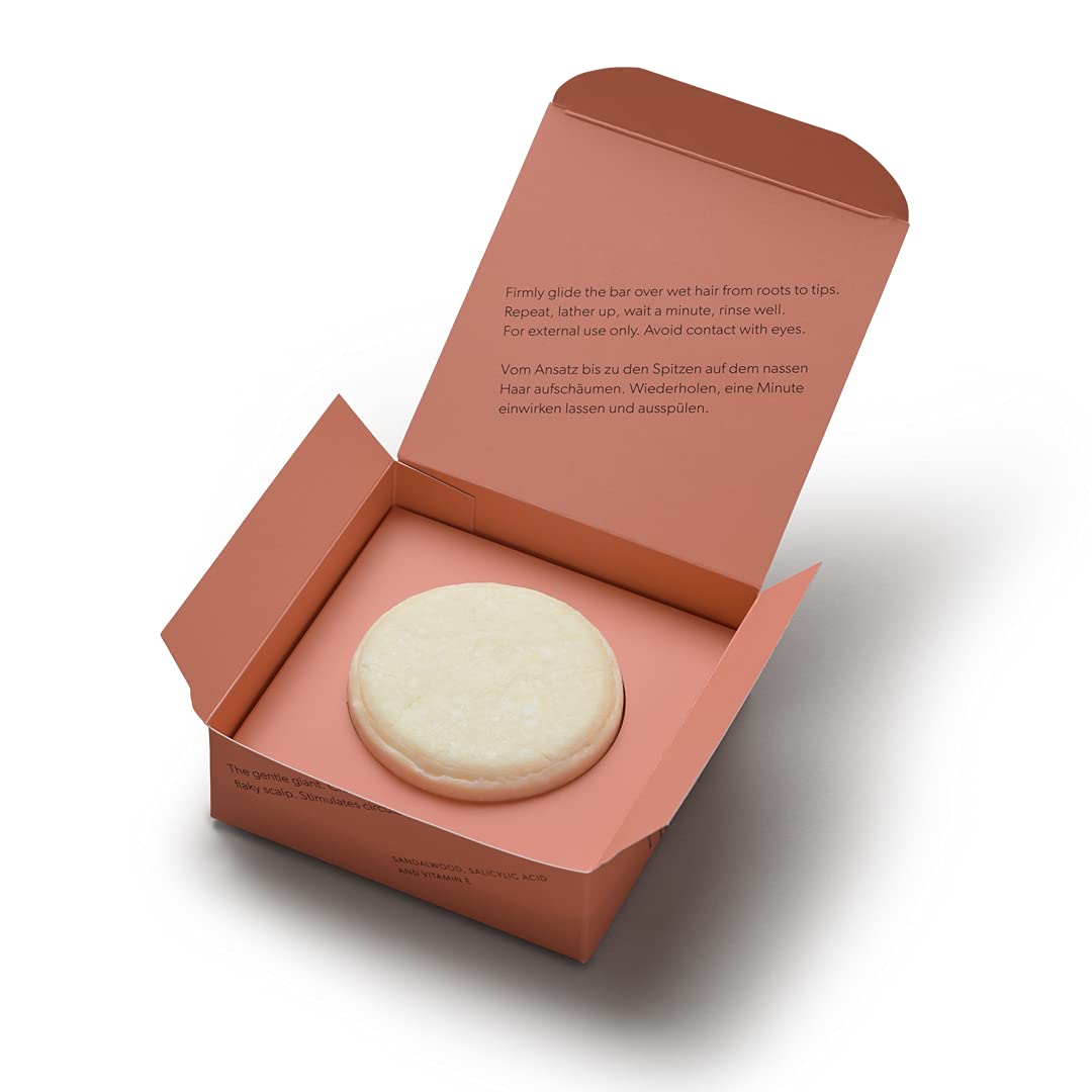 Abhati Suisse KAVERI Calming Shampoo Bar - pH Balanced Formula for Soothing & Protecting Hair - Swiss-Made 58g Organic Shampoo Bar for Sensitive Scalp & Dry Hair - Perfect for Travel & Eco-Friendly Bathroom