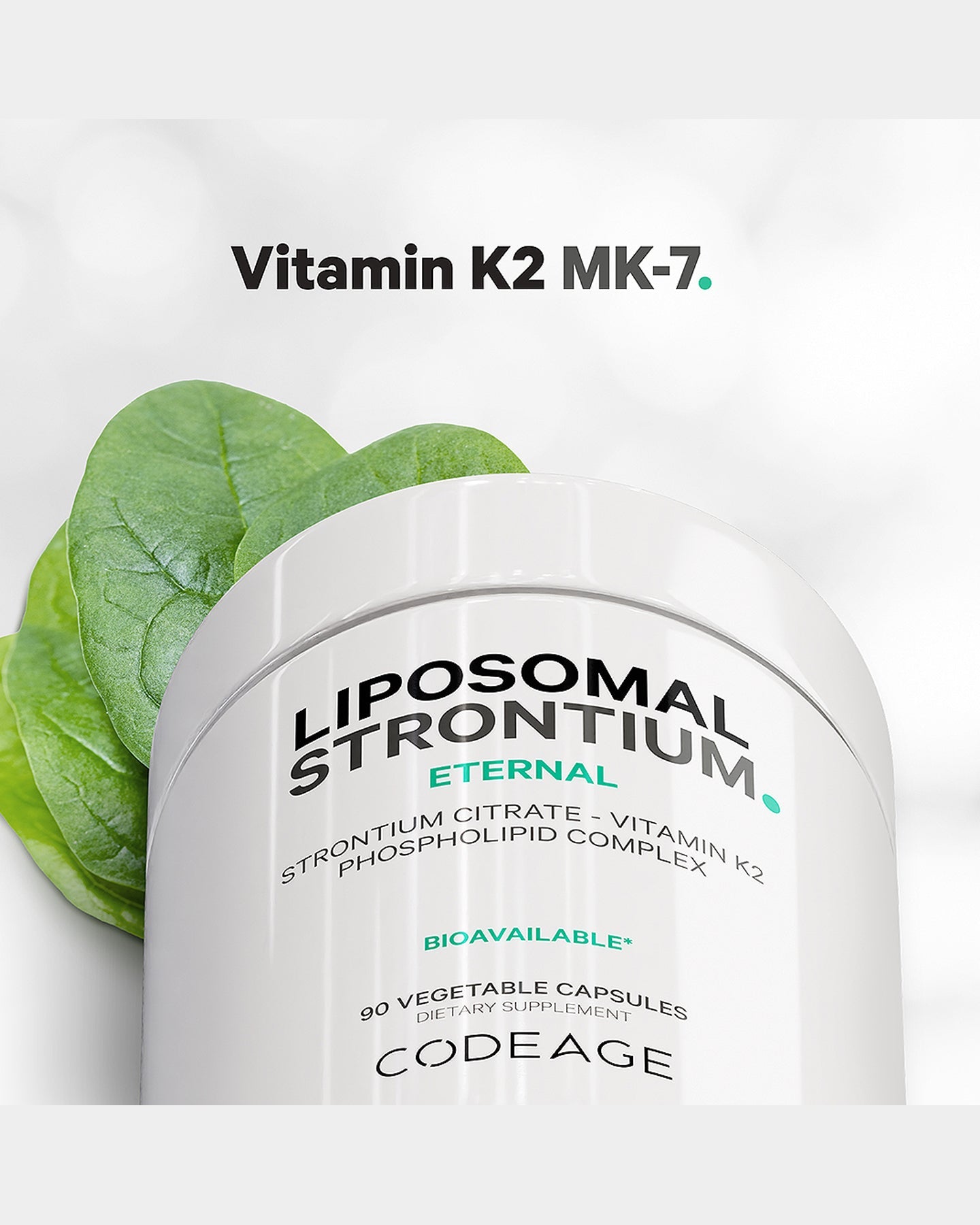 Codeage Liposomal Strontium Supplement - Supports Bone & Joint Health - Vegan-Friendly Formula for Strong Bones & Mobility - Ideal for Active Lifestyles & Aging Support