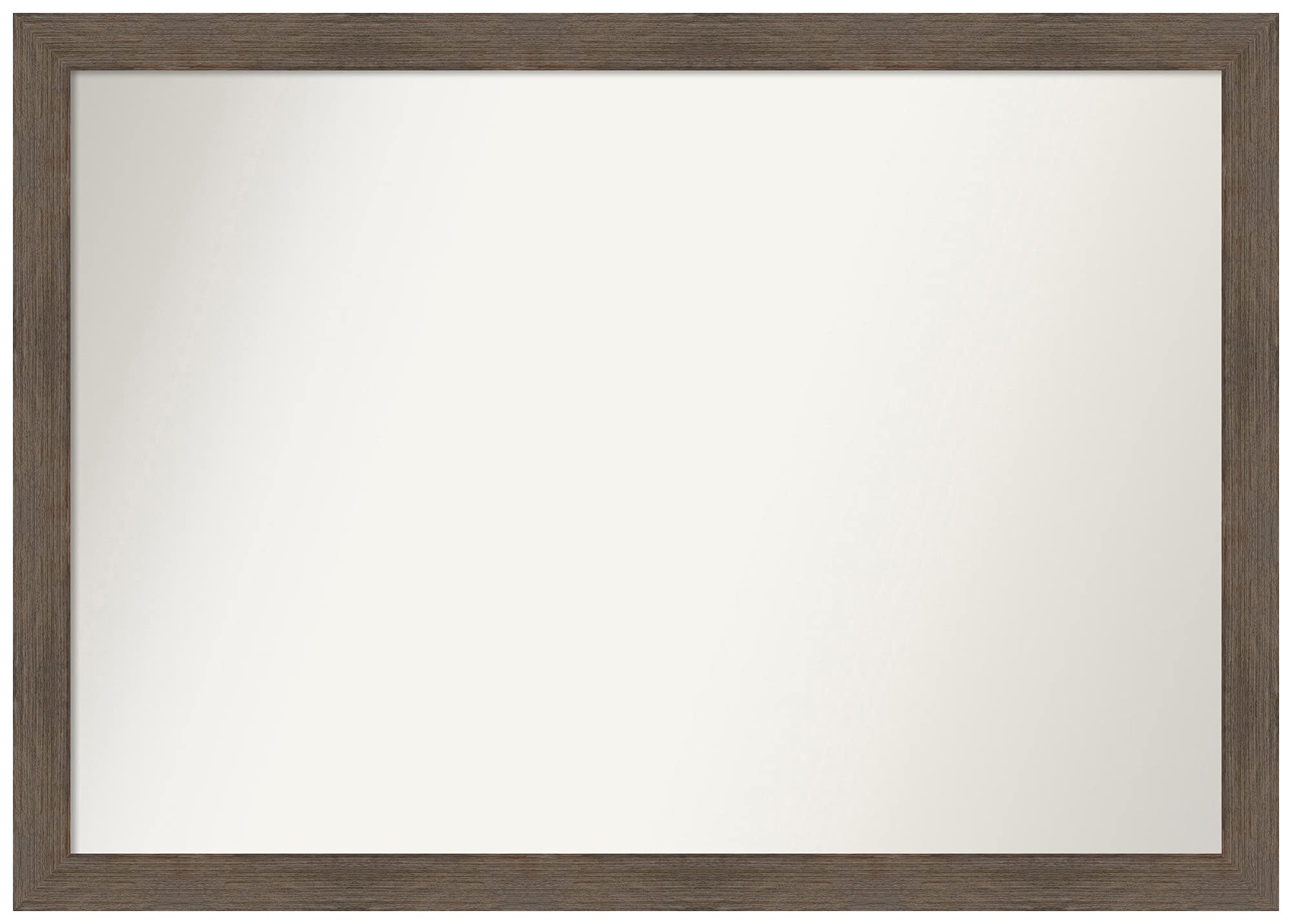 Amanti Art Non-Beveled Custom Wall Mirror 27x38 Inches - Solid Hardwood Mocha Narrow Frame - Bathroom, Bedroom, Living Room Decor - Custom Size Options Available - Elegant Brown Finish for Home & Office