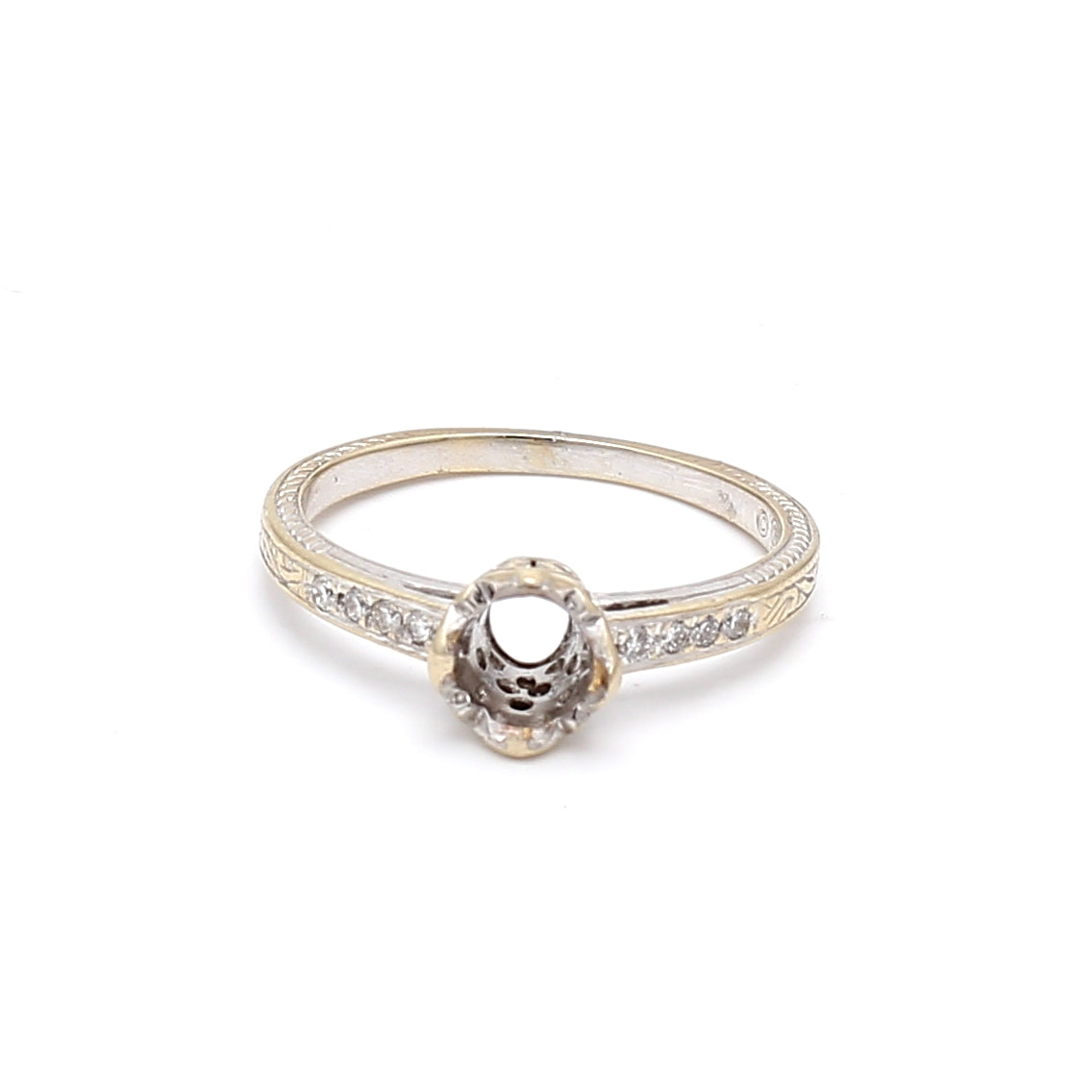 0.80 Carat Round Brilliant Cut Diamond Engagement Ring in 18K White Gold Semi Mount Setting - Perfect for Proposals, Weddings & Anniversary Gifts