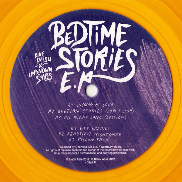 Blue Daisy X Unknown Shapes - Bedtime Stories EP 12 ACRE036 Black Acre | Vinyl Record for Music Collectors & DJs | Perfect for Late-Night Listening & Chill Vibes