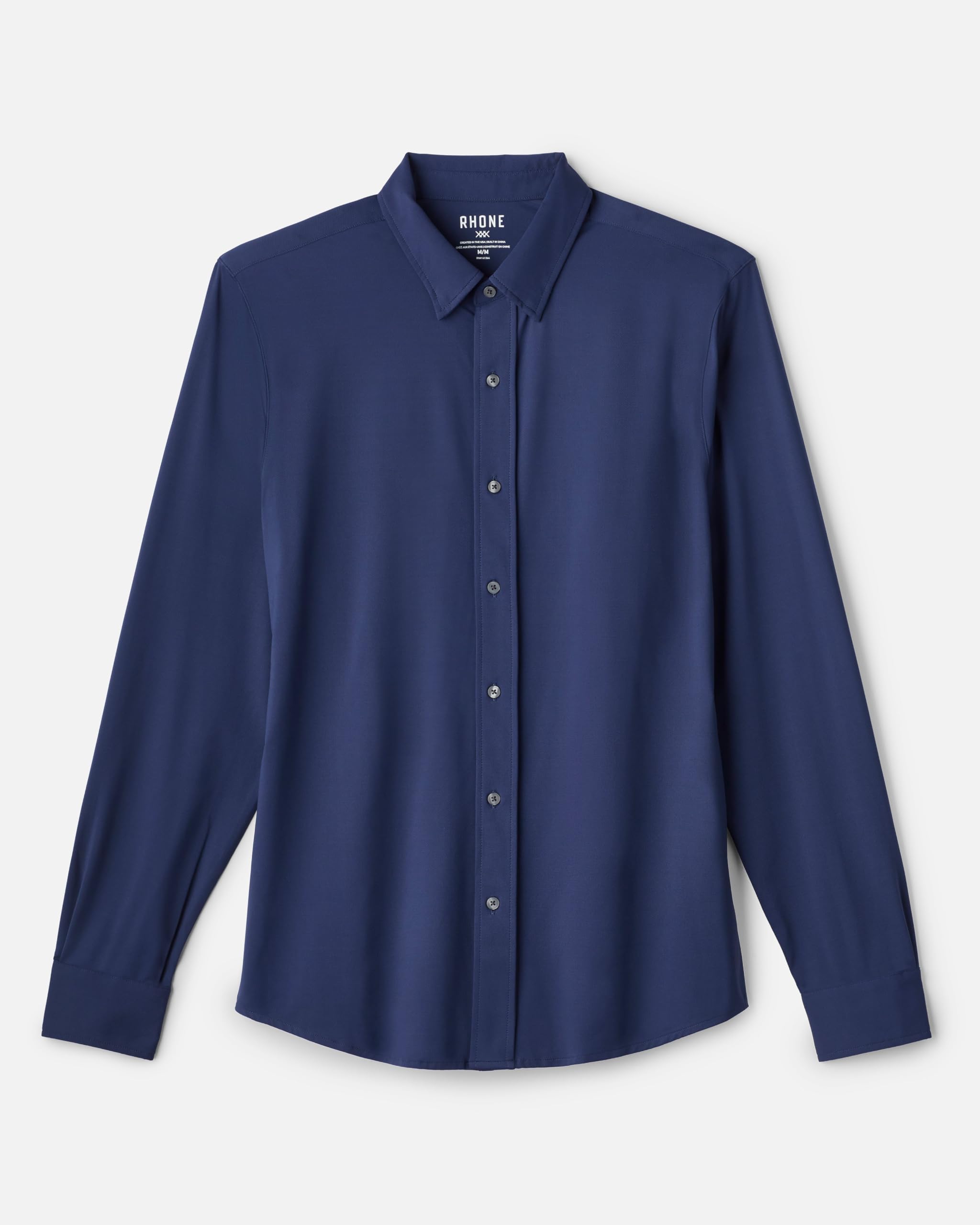 Rhone Men's Commuter Performance Dress Shirt - Wrinkle Resistant & Machine Washable Classic Fit Button Down Shirt for Business Casual & Office Wear