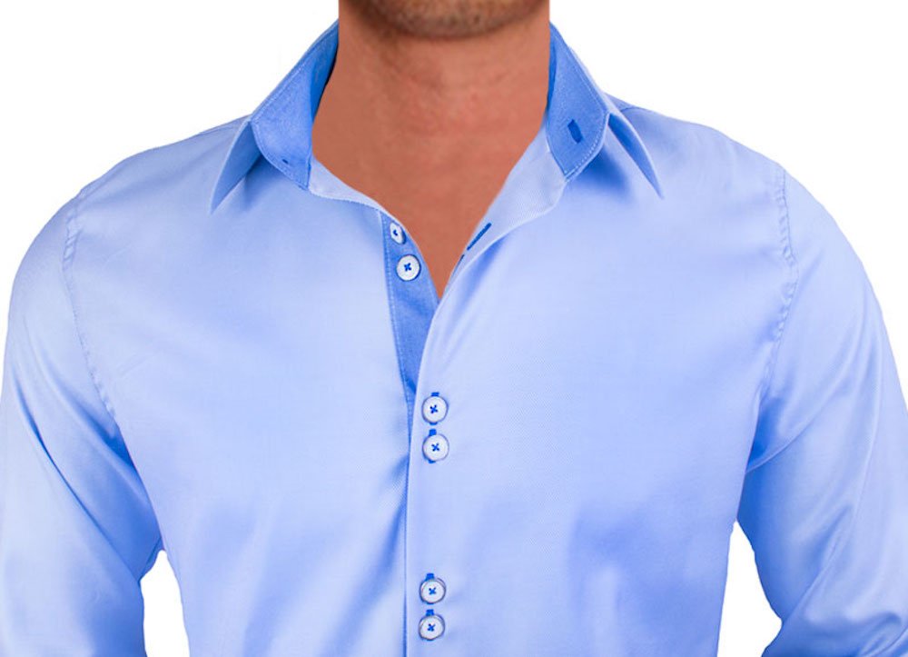 Premium Light Blue & Dark Blue French Cuff Dress Shirts for Men | USA-Made Formal Business Attire | Perfect for Weddings, Office & Special Occasions