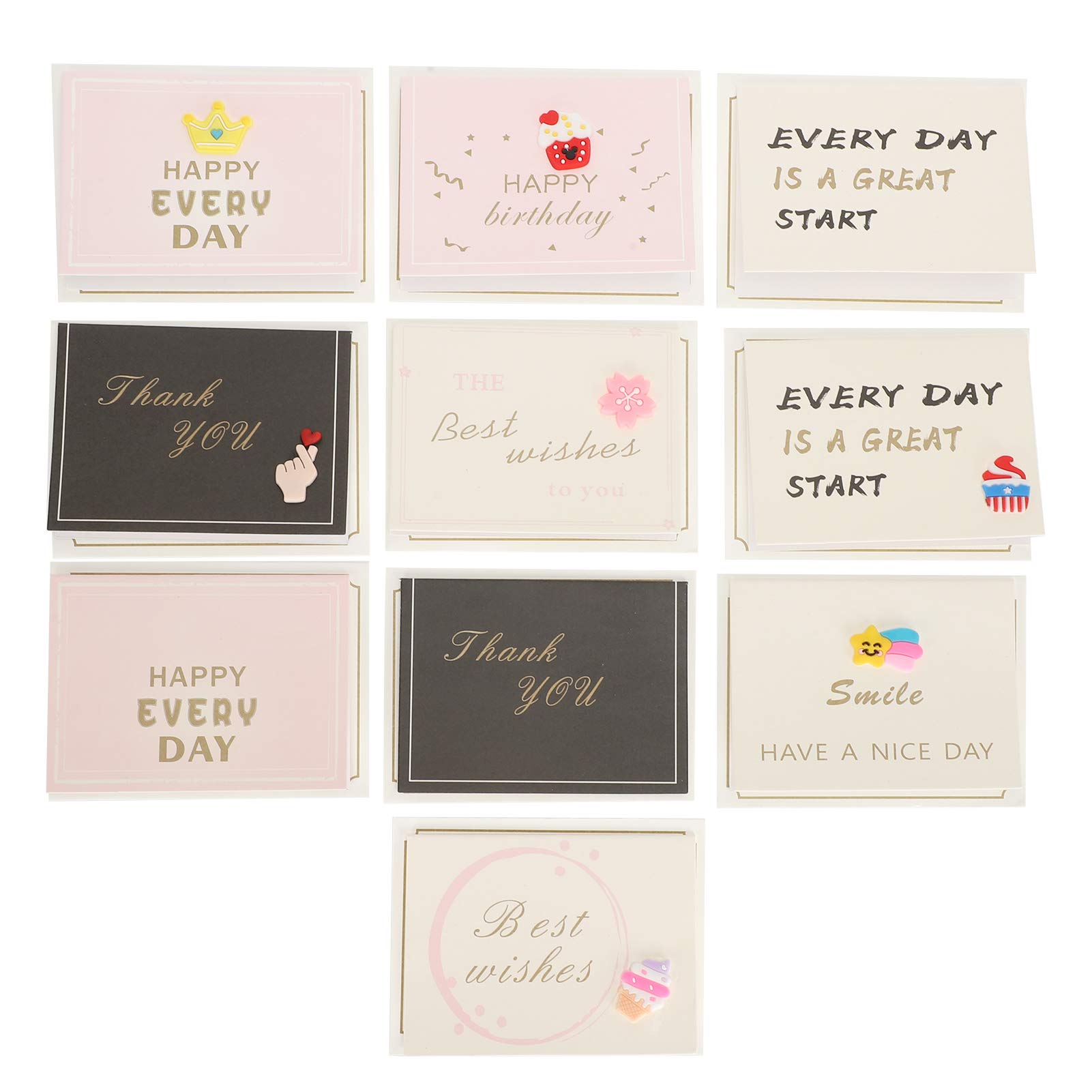 10pcs All Occasion Greeting Cards Set with Envelopes - Assorted Hallmark Style Cards for Birthday, Wedding, Thank You & Holidays - Perfect for Gifting, Home Decor & Party Favors