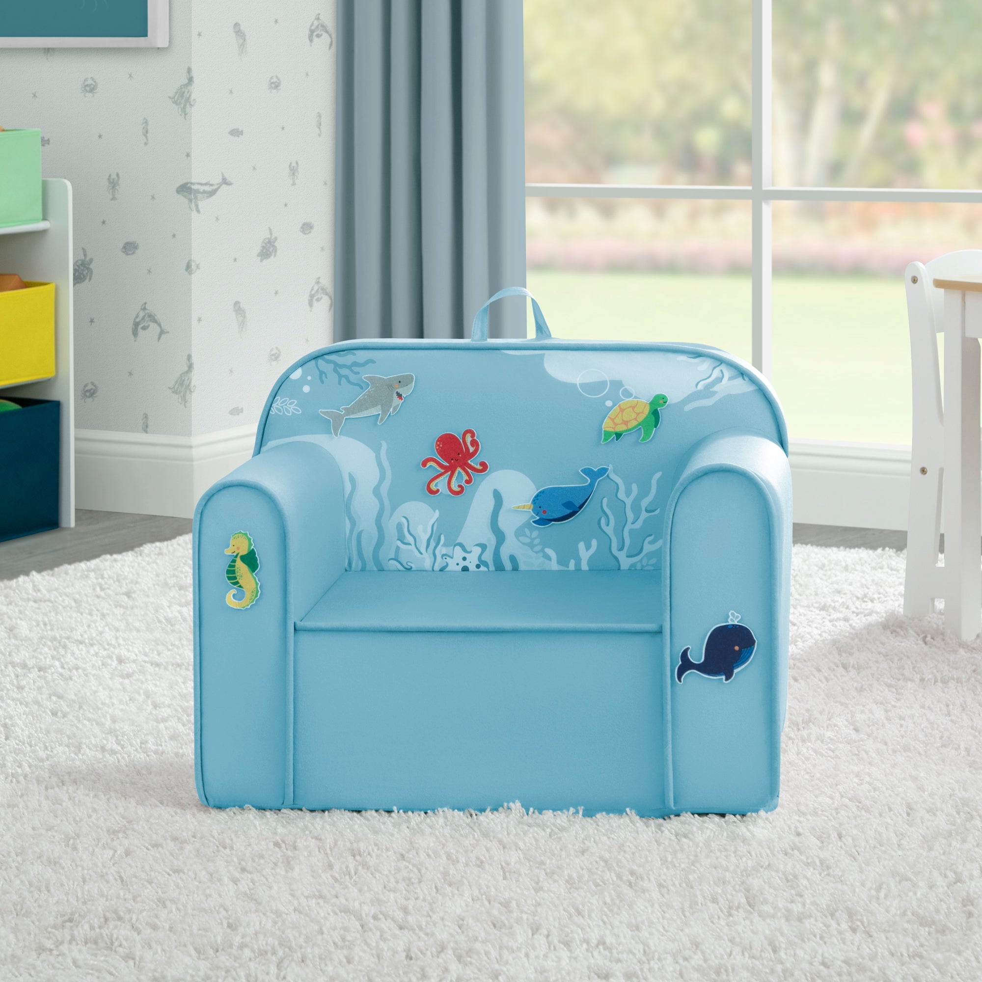 Mix & Match Cozee Kids Chair with Interchangeable Patches - Soft Plush Children's Chair for Playroom, Bedroom & Reading Nook - Fun Customizable Seating for Toddlers & Preschoolers