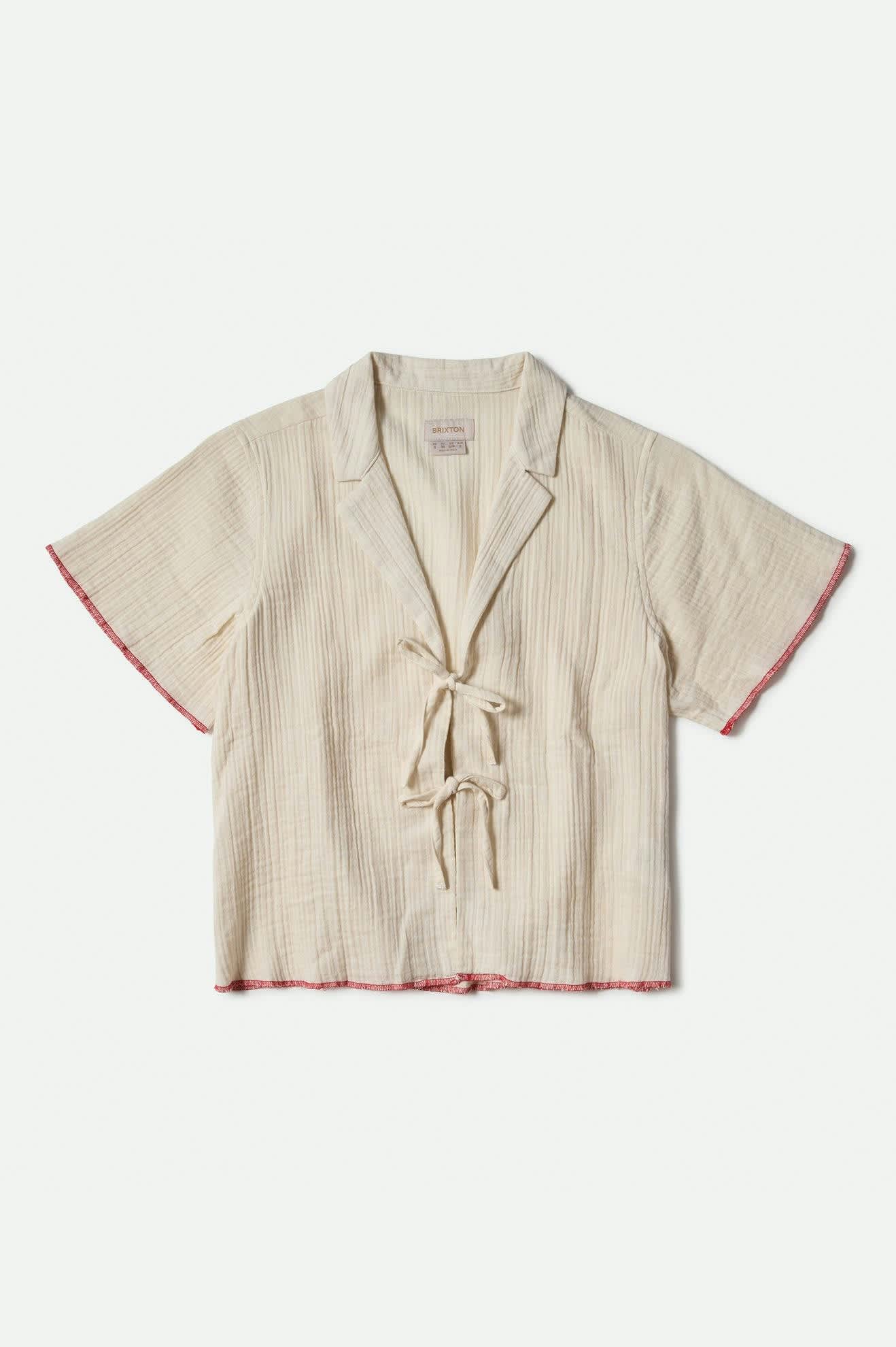 Wandering Tie Top Off White - Stylish Women's Blouse for Casual Wear, Office & Date Night
