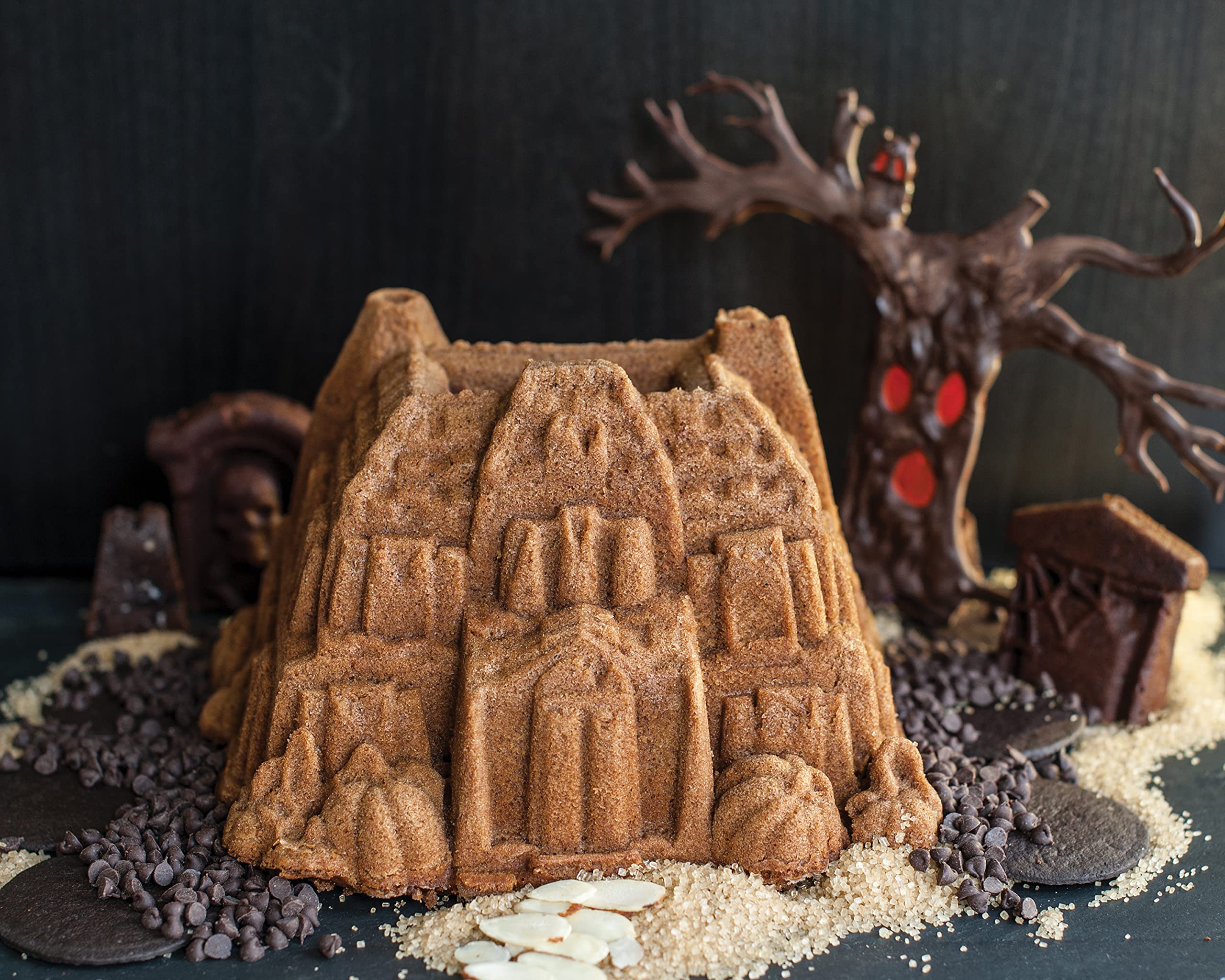Nordic Ware Haunted Manor Bundt Pan - Halloween Cake Mold for Spooky Baking | Perfect for Halloween Parties, Themed Desserts, and Seasonal Treats