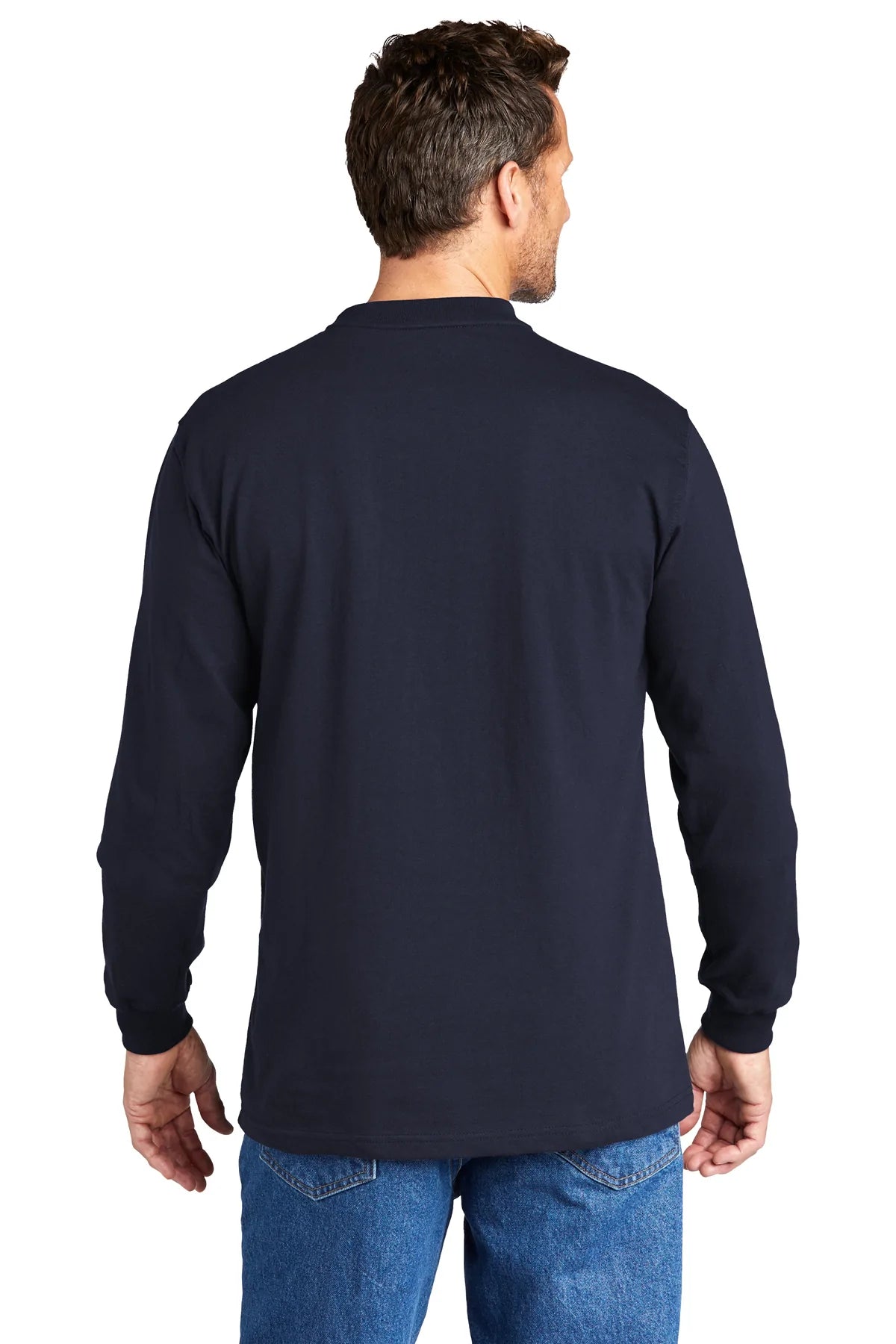 Carhartt Men's Long Sleeve Henley Shirt - Comfortable Cotton Workwear T-Shirt for Casual Wear & Outdoor Activities