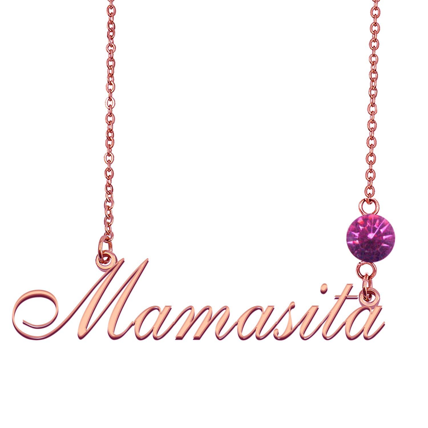 Personalized Custom Birthstone Nameplate Necklace for Women & Girls - Engraved Name Jewelry Gift for Birthday, Anniversary & Mother's Day | Perfect for Everyday Wear & Special Occasions
