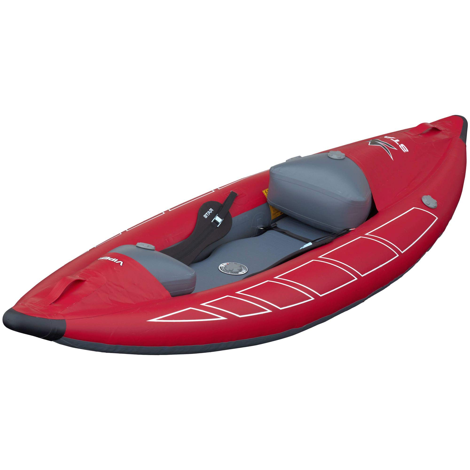 Star Viper Inflatable Kayak - Lightweight & Portable Red Kayak for Adults - Perfect for Lakes, Rivers & Ocean Adventures