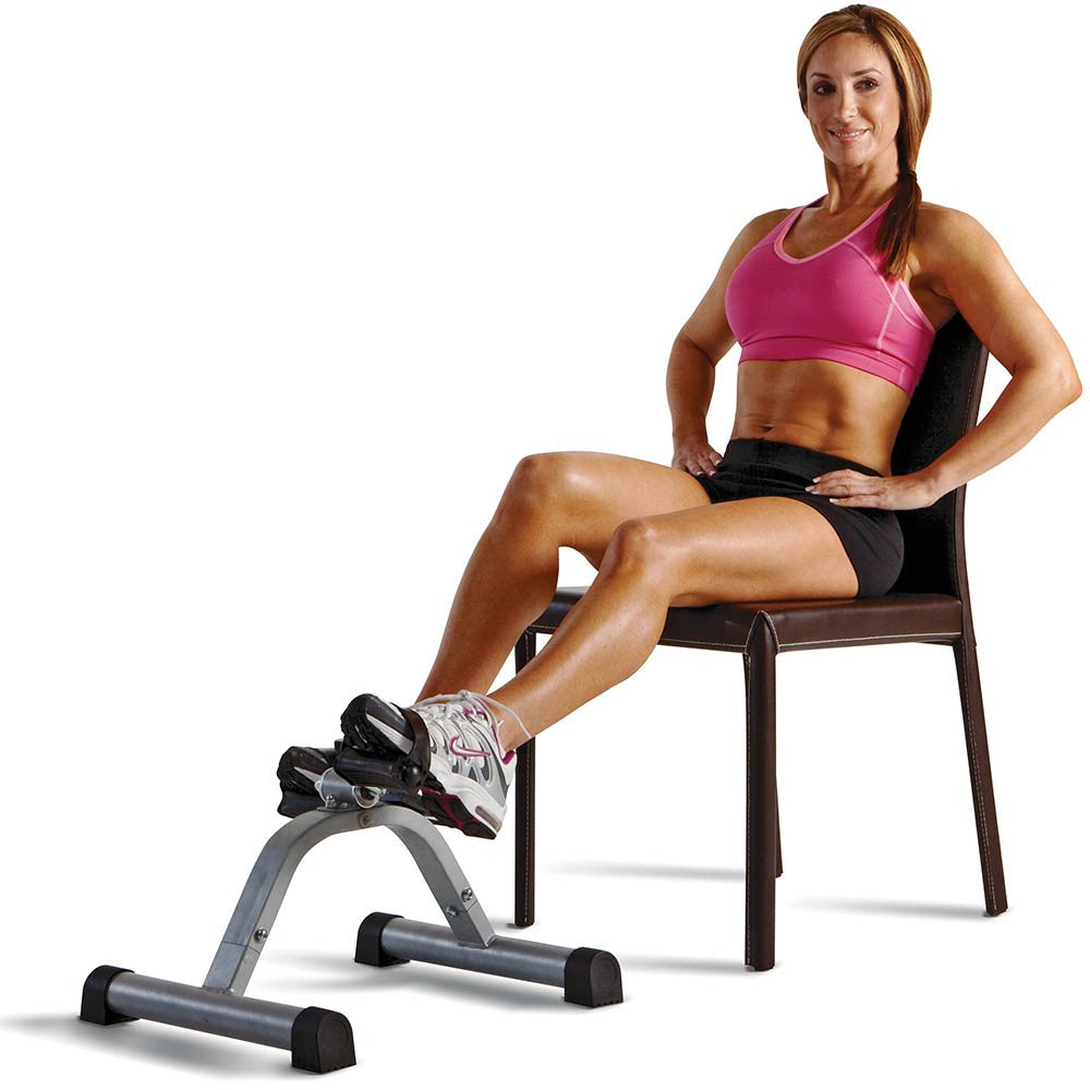 Marcy NS 912 Mini Under Desk Exercise Bike - Portable Pedal Exerciser for Home & Office Workout - Improve Circulation & Fitness While Sitting