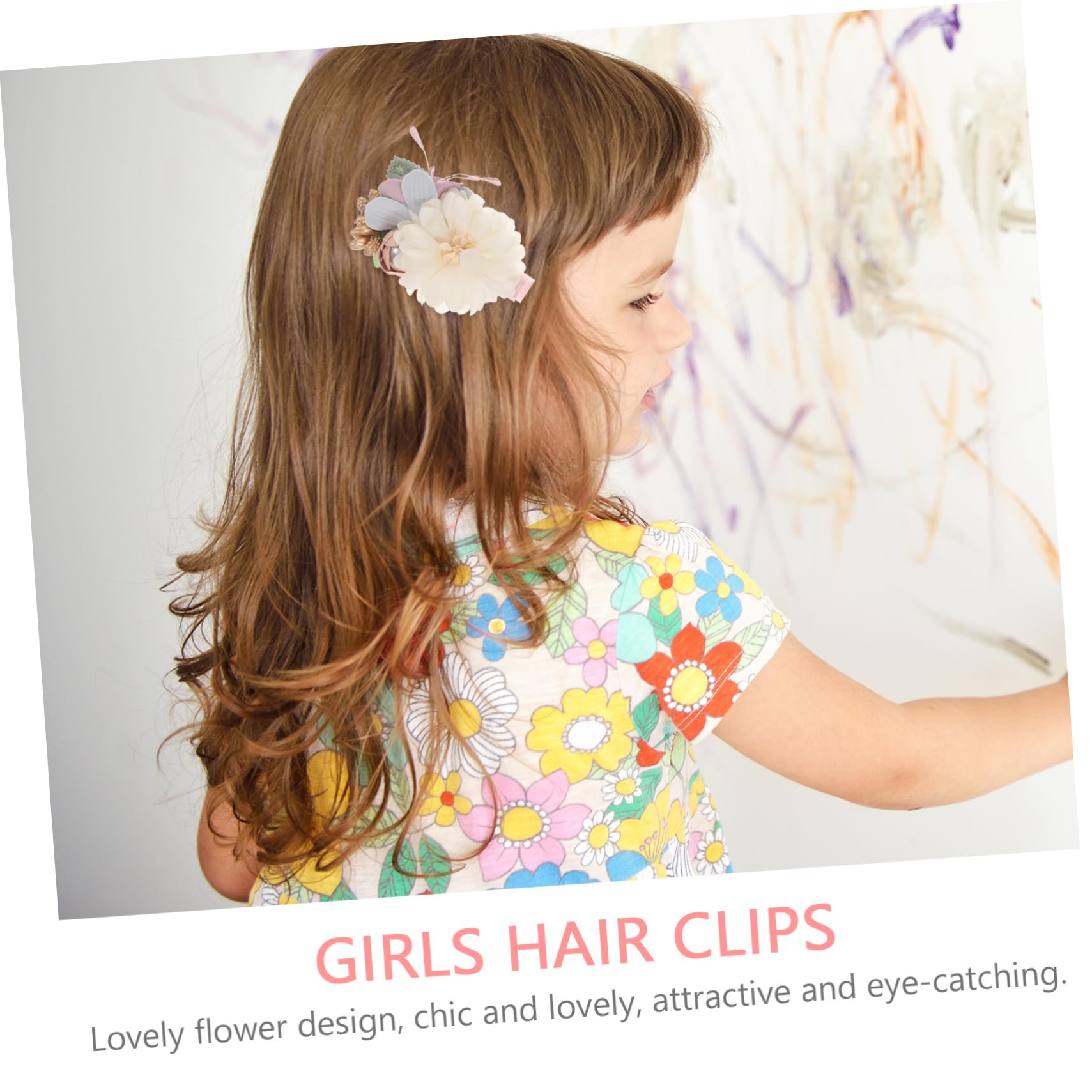 HEMOTON 12 Pcs Floral Hair Clips for Women - Fabric Hair Accessories & Hairpins - Perfect for Weddings, Parties and Everyday Style