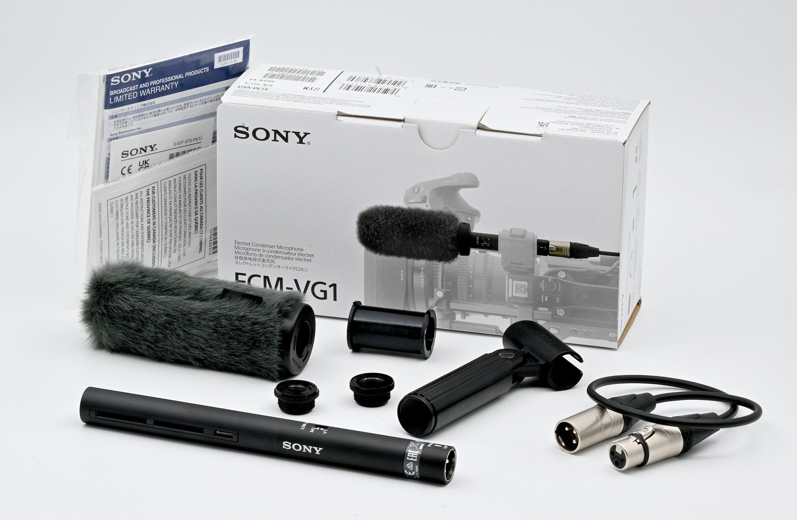 Open Box Excellent Condition Sony ECM-VG1 Electret Condenser Shotgun Microphone - Perfect for Vlogging, Film Making & Professional Audio Recording