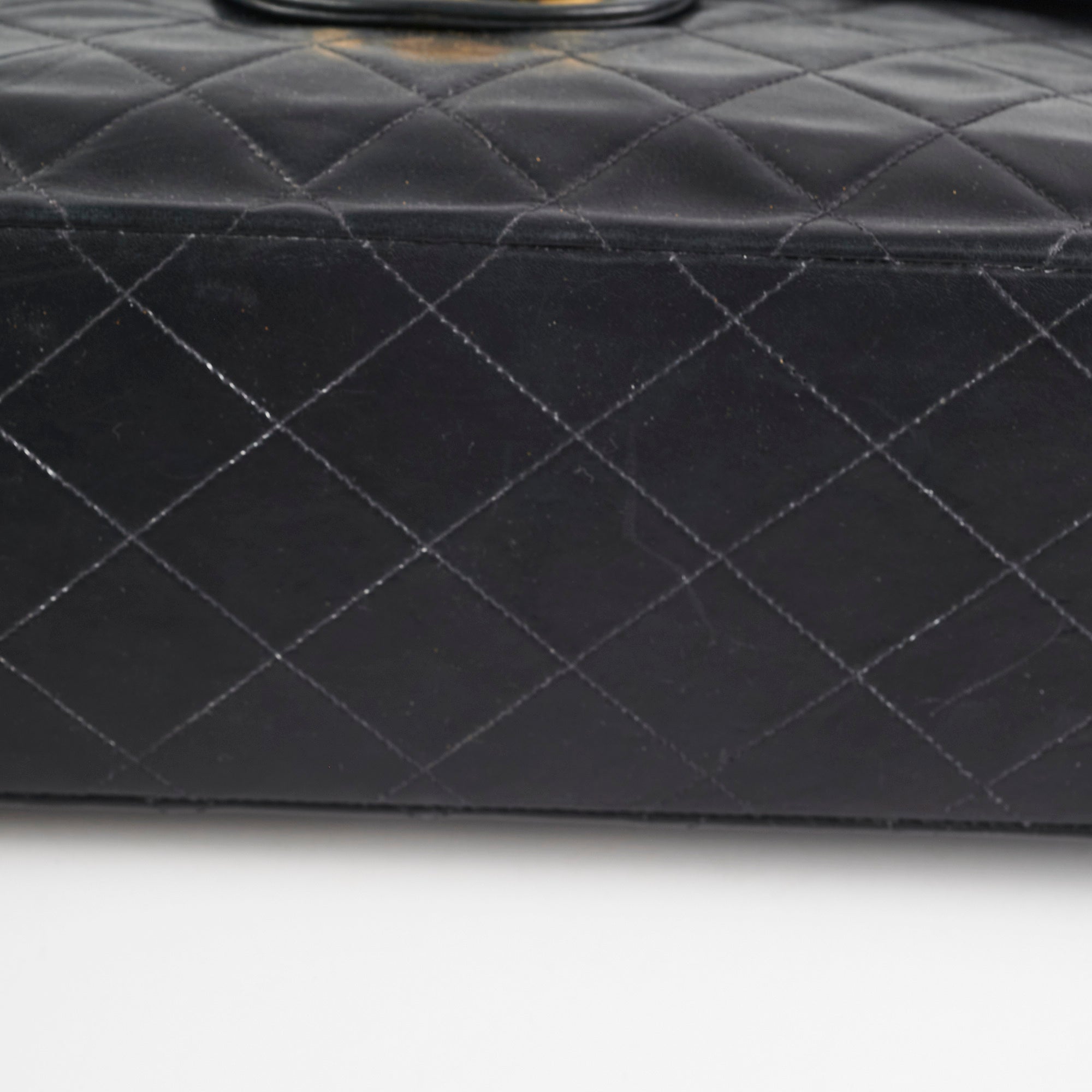 Vintage Chanel Maxi Jumbo Black Leather Flap Bag - Classic Luxury Handbag for Women, Perfect for Evening Parties, Date Nights & Special Occasions