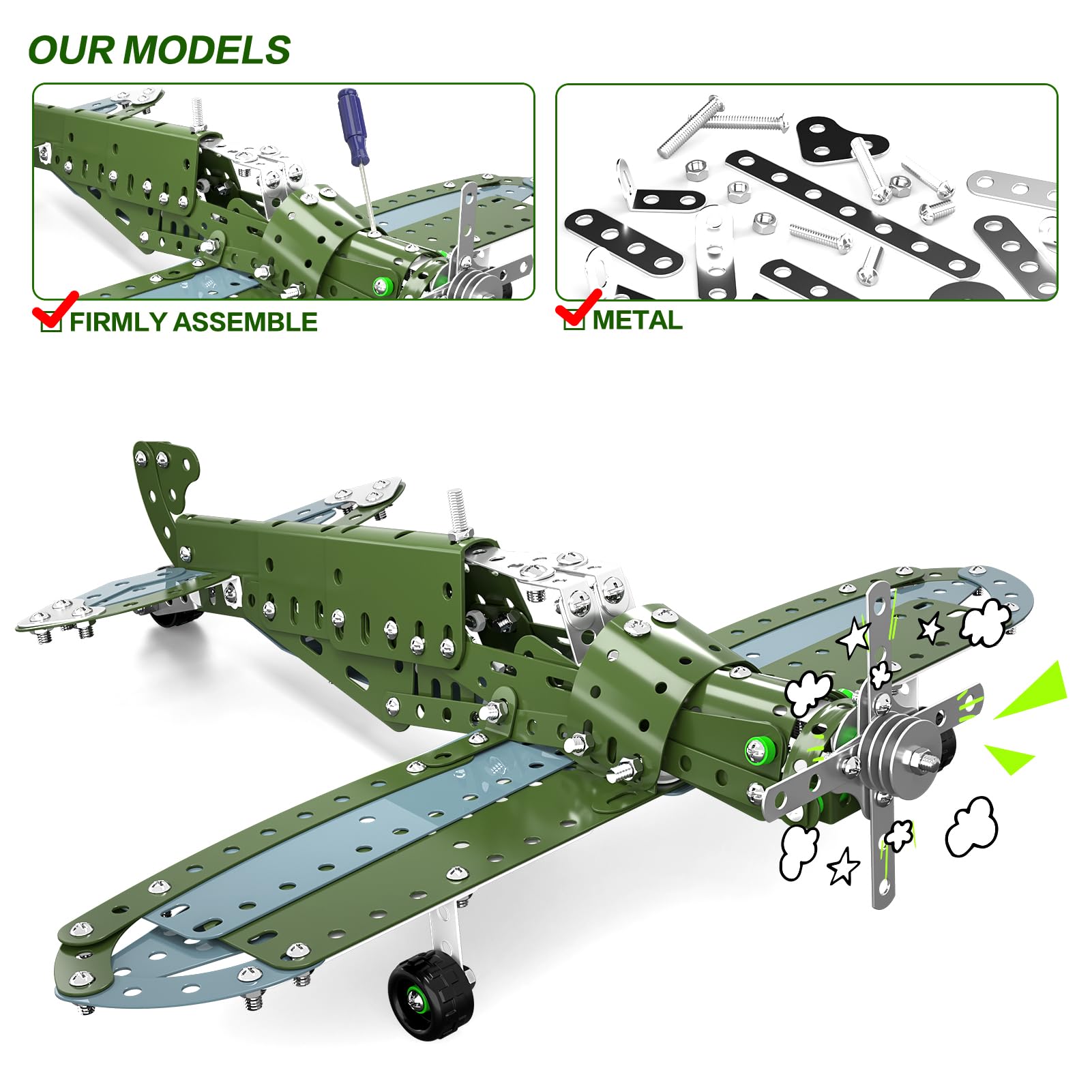 Lucky Doug DIY STEM Model Airplane Building Kit - Educational Science Toys for Kids Ages 8-12 | Perfect for School Projects, Birthday Gifts & Creative Playtime