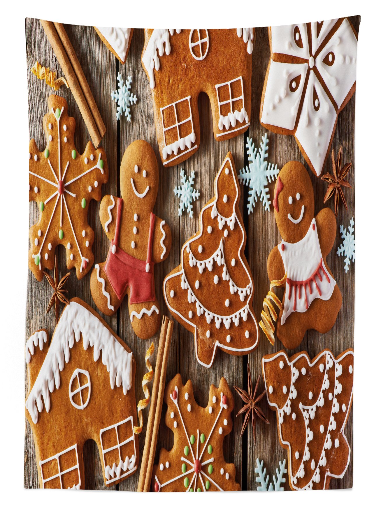 Ambesonne Gingerbread Man Christmas Tablecloth - 58