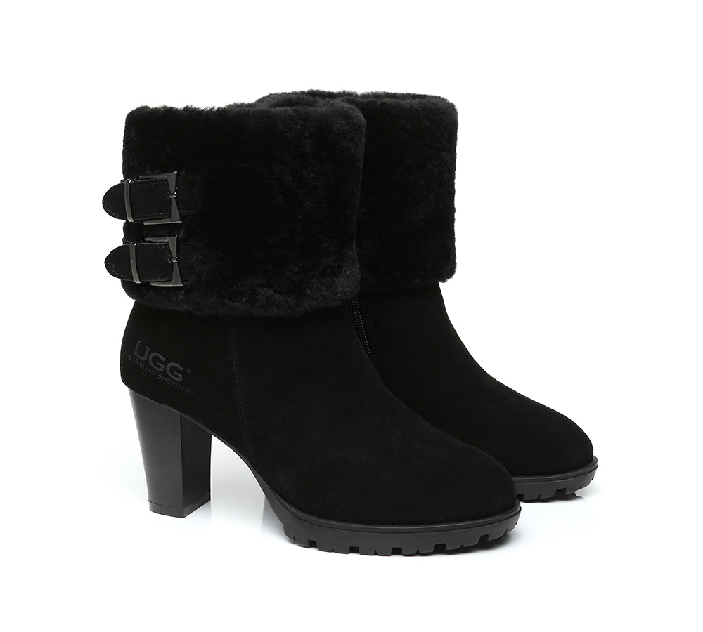Australian Shepherd® Women's UGG Boots with Shearling Lining & Side Zipper - Cozy Winter Boots for Casual Wear, Outdoor Activities & Cold Weather Comfort