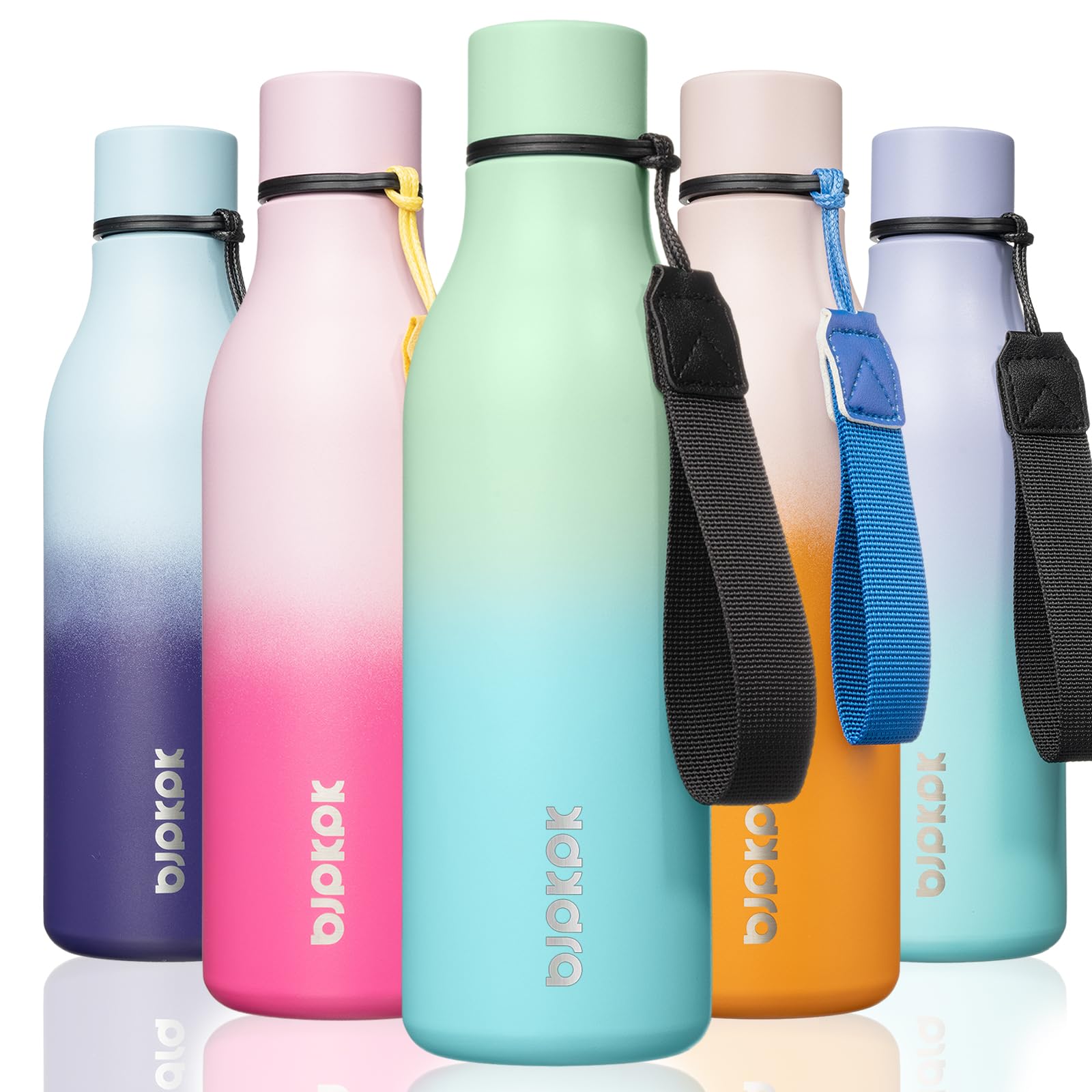 18oz Insulated Stainless Steel Water Bottle - BPA Free, Leak Proof for Sports & Travel - Mint