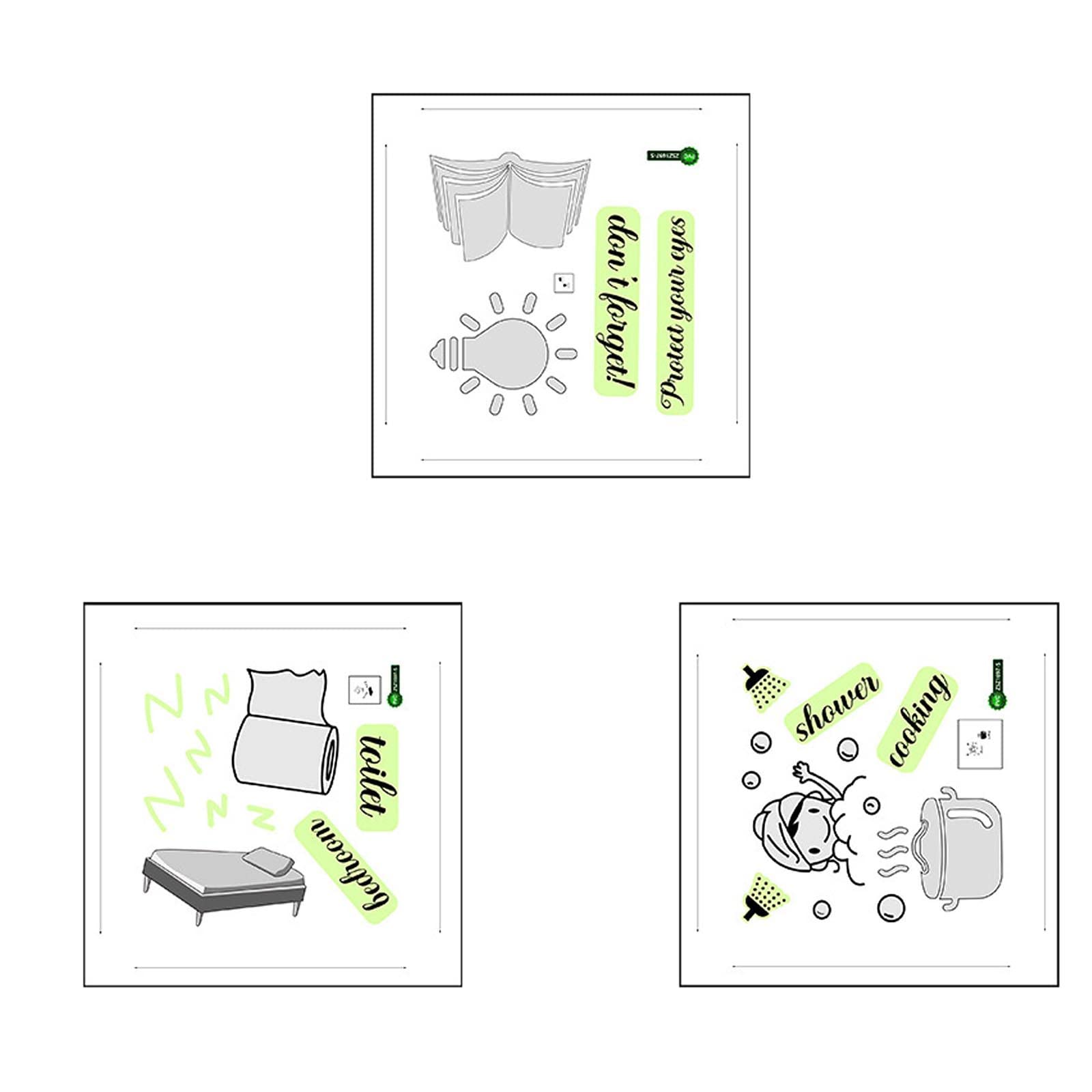 Luminous Switch Stickers - Kids Room & Kitchen Wall Decor