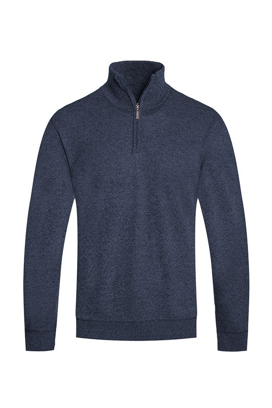 Men's Knit Quarter Zip Sweater - Lightweight Pullover for Casual Wear & Outdoor Activities | Fall & Winter Fashion