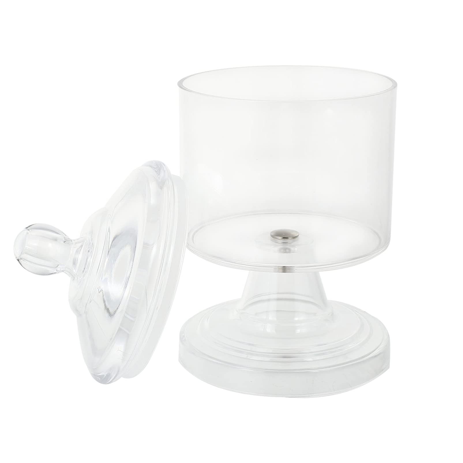DOITOOL Clear Acrylic Candy Jar with Lid - Footed Cookie Jar, Candy Buffet Container, Biscuit & Snack Storage for Home, Party, Kitchen Decor - Perfect for Candy Buffets, Tea Parties & Pantry Organization
