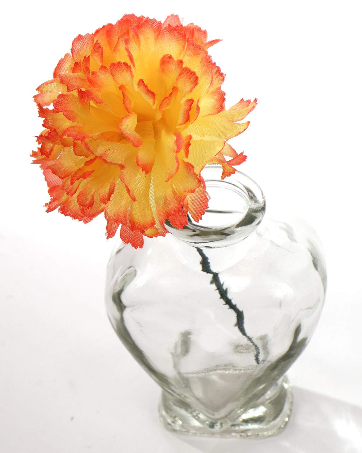 500 Pcs Orange Silk Carnation Picks - Bulk Artificial Flowers for Wedding Decorations, Bridal Bouquets, Centerpieces & Home Floral Arrangements