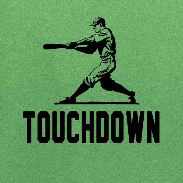 Funny Baseball Graphic Tee for Men - Pop Threads Touchdown Player Sports T-Shirt | Casual Wear, Game Day Outfits & Gift for Baseball Fans