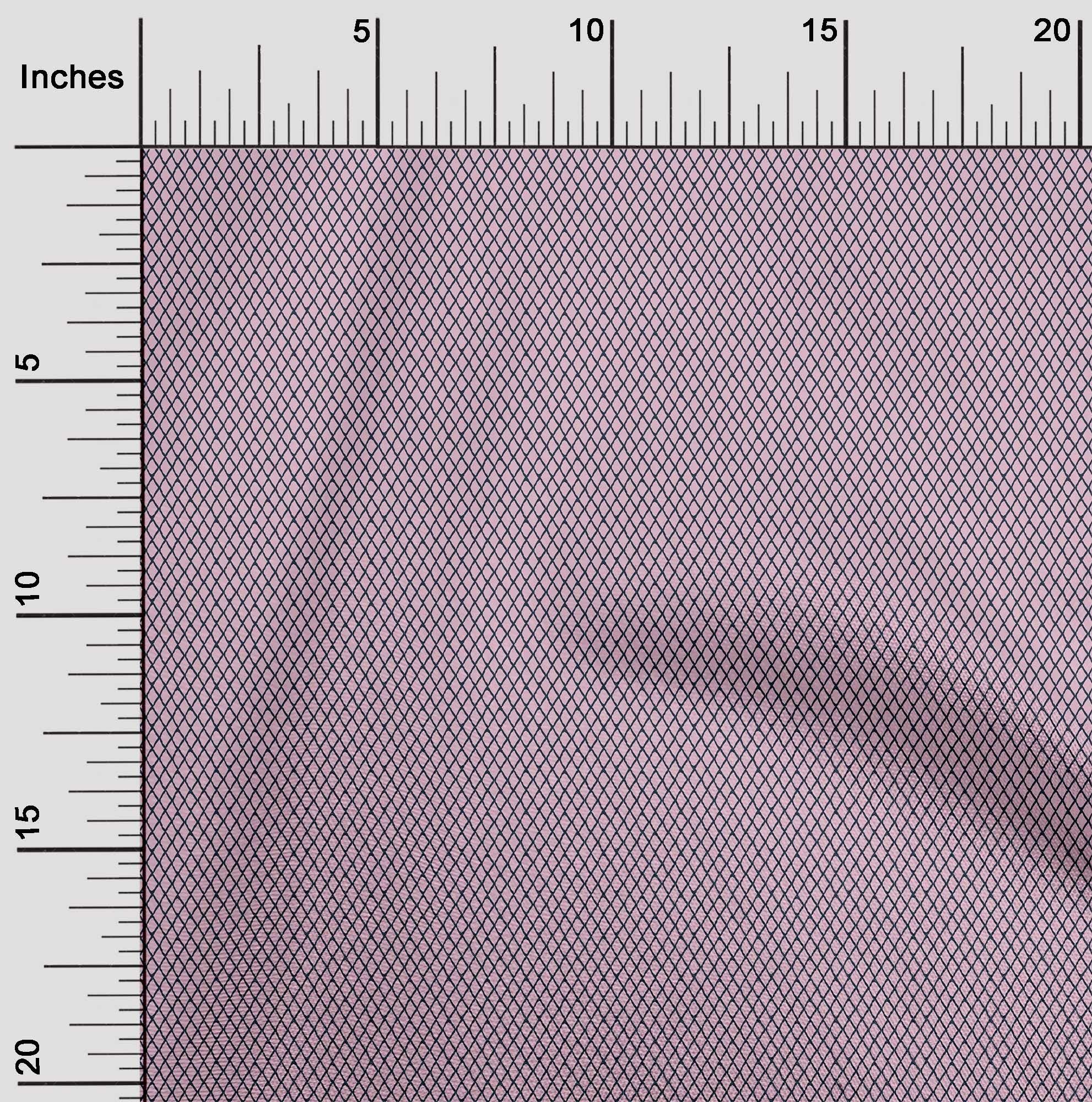oneOone Silk Tabby Pink Geometric Check Dress Fabric - 42 Inch Wide by The Yard | Perfect for DIY Dresses, Skirts & Home Decor Projects