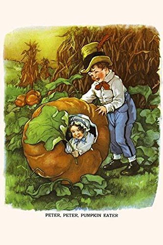 Buyenlarge Vintage Art Reproduction - Peter Peter Pumpkin Eater High Quality Wall Decor | Classic Nursery Rhyme Painting for Home, Office & Gift Giving
