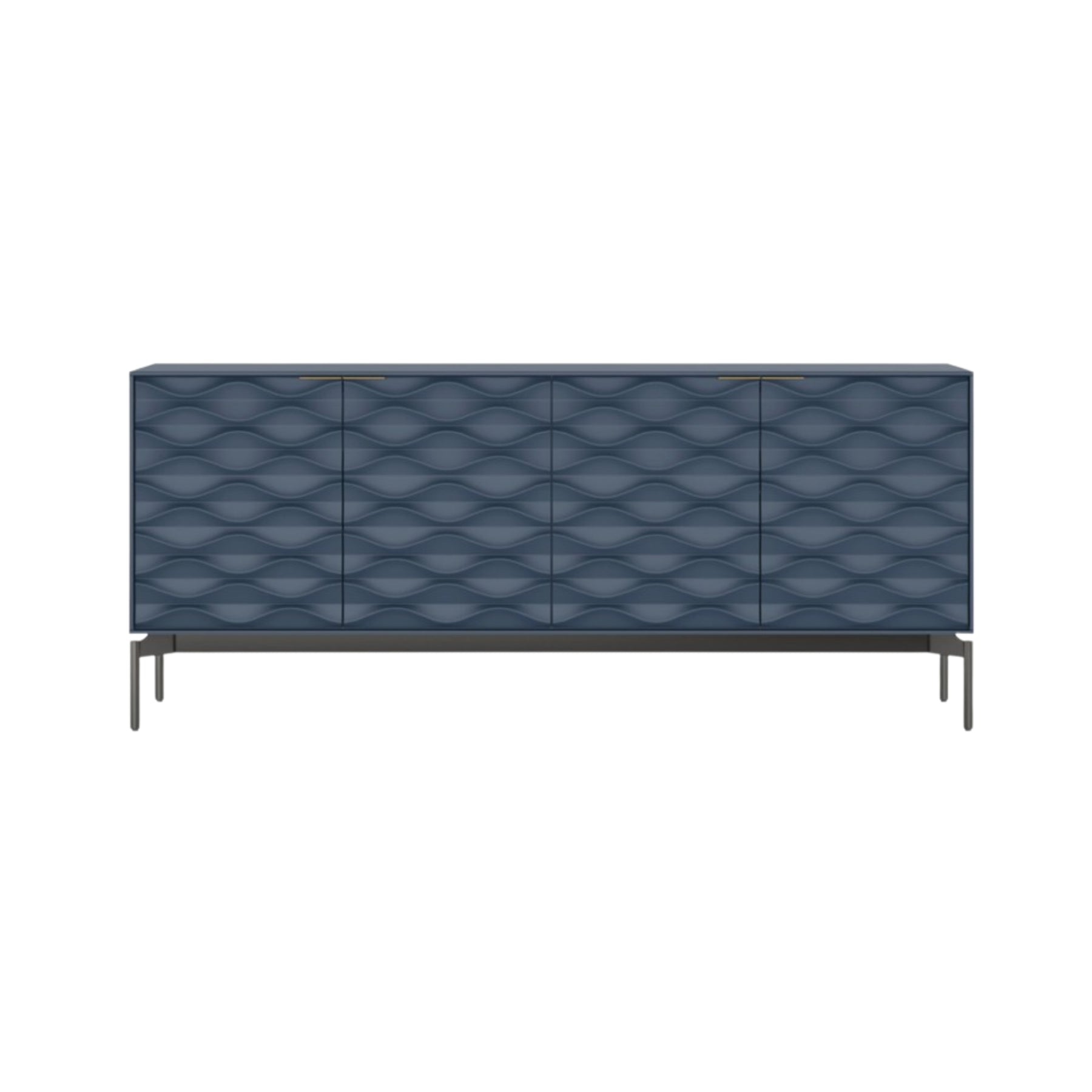 BDI 7629 Ripple Storage Credenza - Modern TV Media Console with Ample Storage - Perfect for Living Room, Home Theater & Office Organization