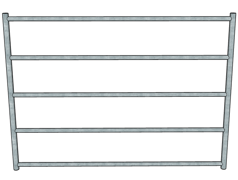 6FT Heavy Duty Galvanized 5-Rail Livestock Gate - Farm Fence Gate for Cattle, Horses & Livestock Containment | Durable Ranch & Pasture Fencing Solution
