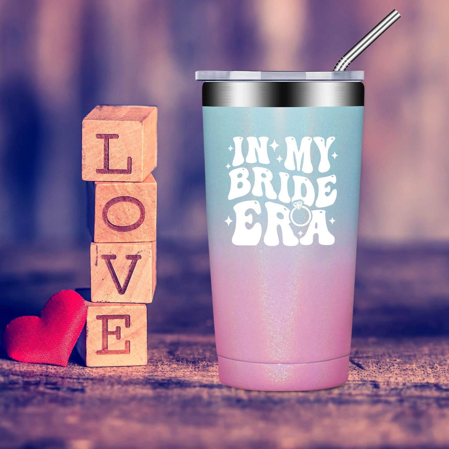 Fufandi Bride Gift Tumbler - Elegant Wedding Gifts for Bride, Mrs, Fiancée & Wifey - Perfect for Engagement, Bachelorette Party & Bridal Shower - Insulated Stainless Steel Cup for Coffee & Tea - Ideal Wedding Gift for Her & Bride-to-Be