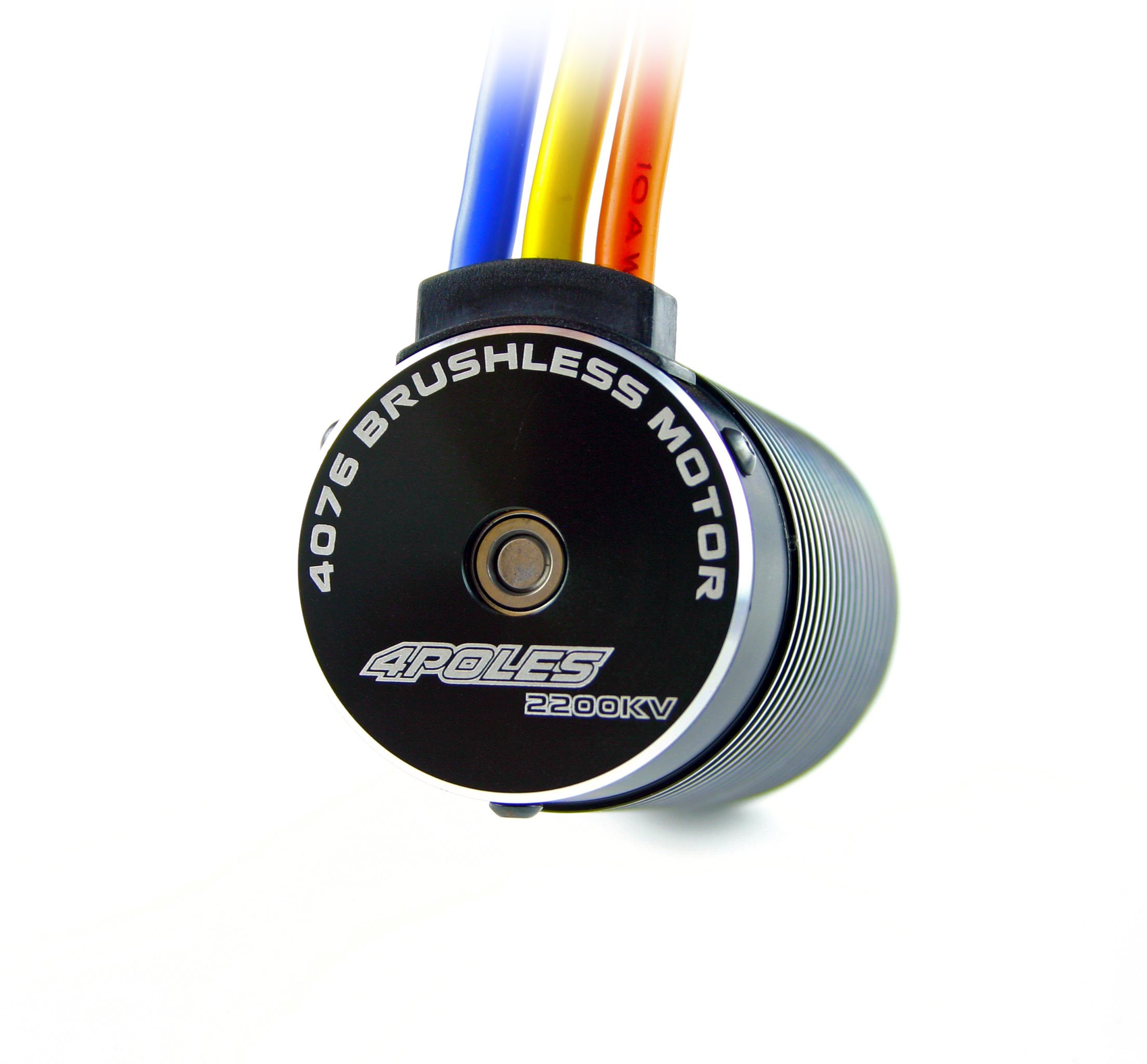 HobbyStar 4076 4-Pole Brushless Sensorless Motor 2200KV for 1/8 Scale RC Truggy and Monster Truck - High Performance Upgrade for Off-Road Bashing and Racing