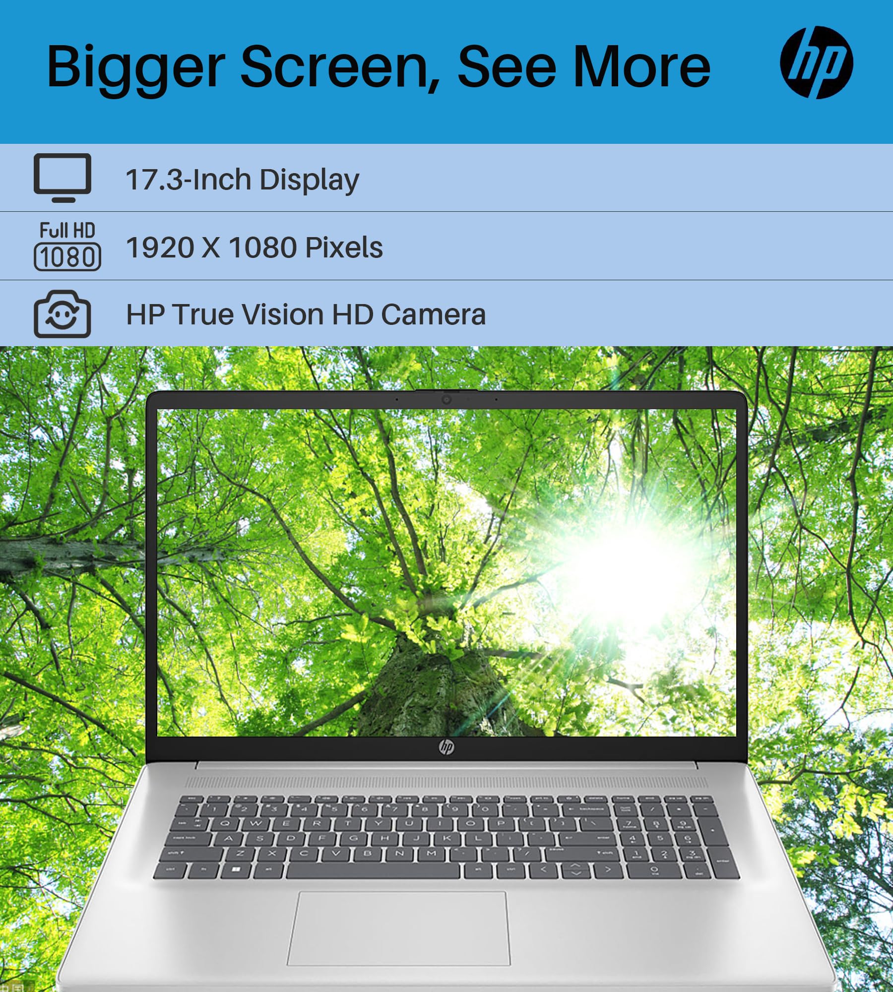 HP 17.3 Inch FHD Business Laptop - Intel Core i5 1335U 10-Core Processor (Up to 4.6GHz), 32GB RAM, 1TB SSD, Iris Xe Graphics, Wi-Fi 6, Backlit Keyboard, Windows 11 - Perfect for Office Work, Remote Jobs & Productivity Tasks