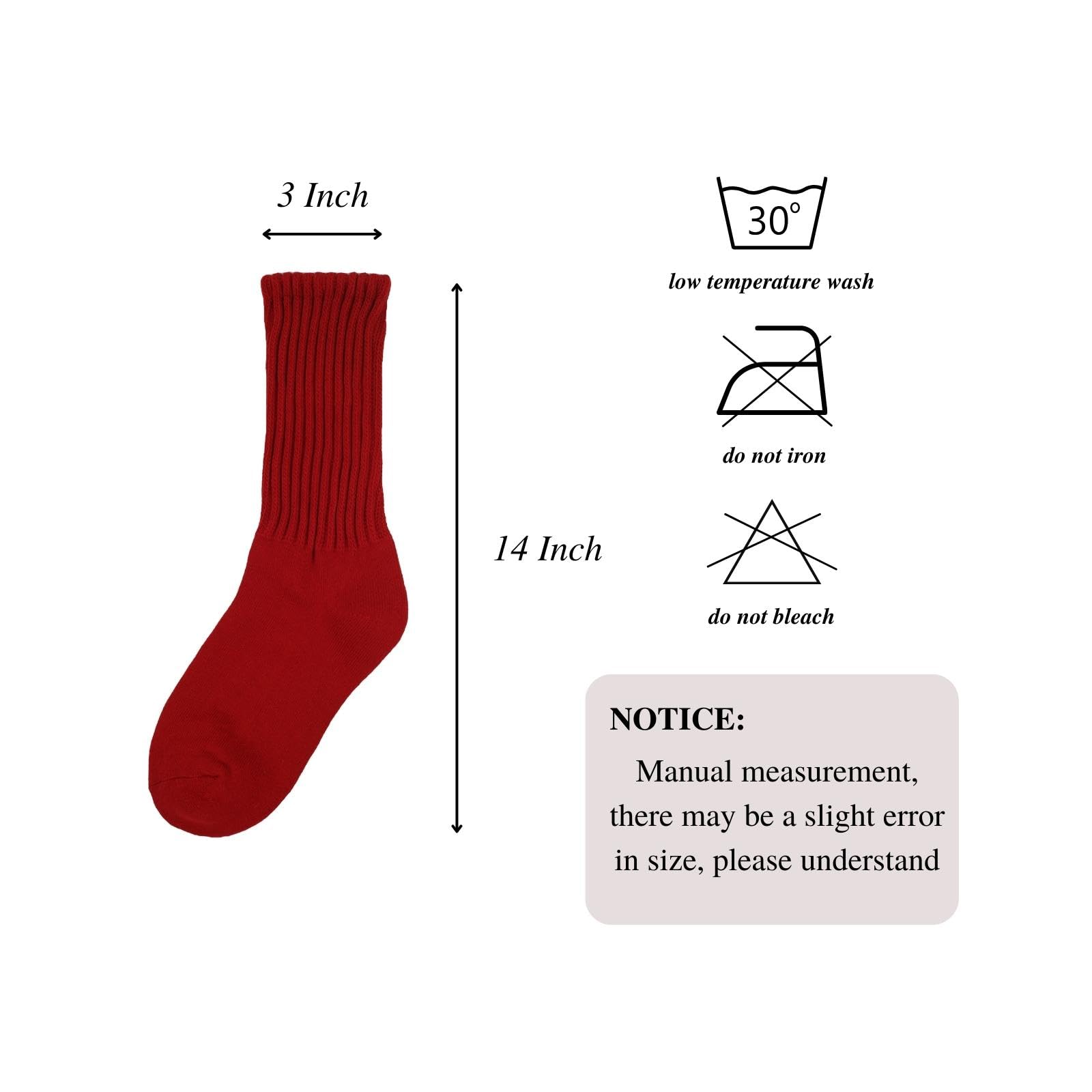 Intgoodluckycc Women's Slouch Scrunch Socks - High Tube Socks for Casual Wear, Fashion Outfits & Everyday Comfort