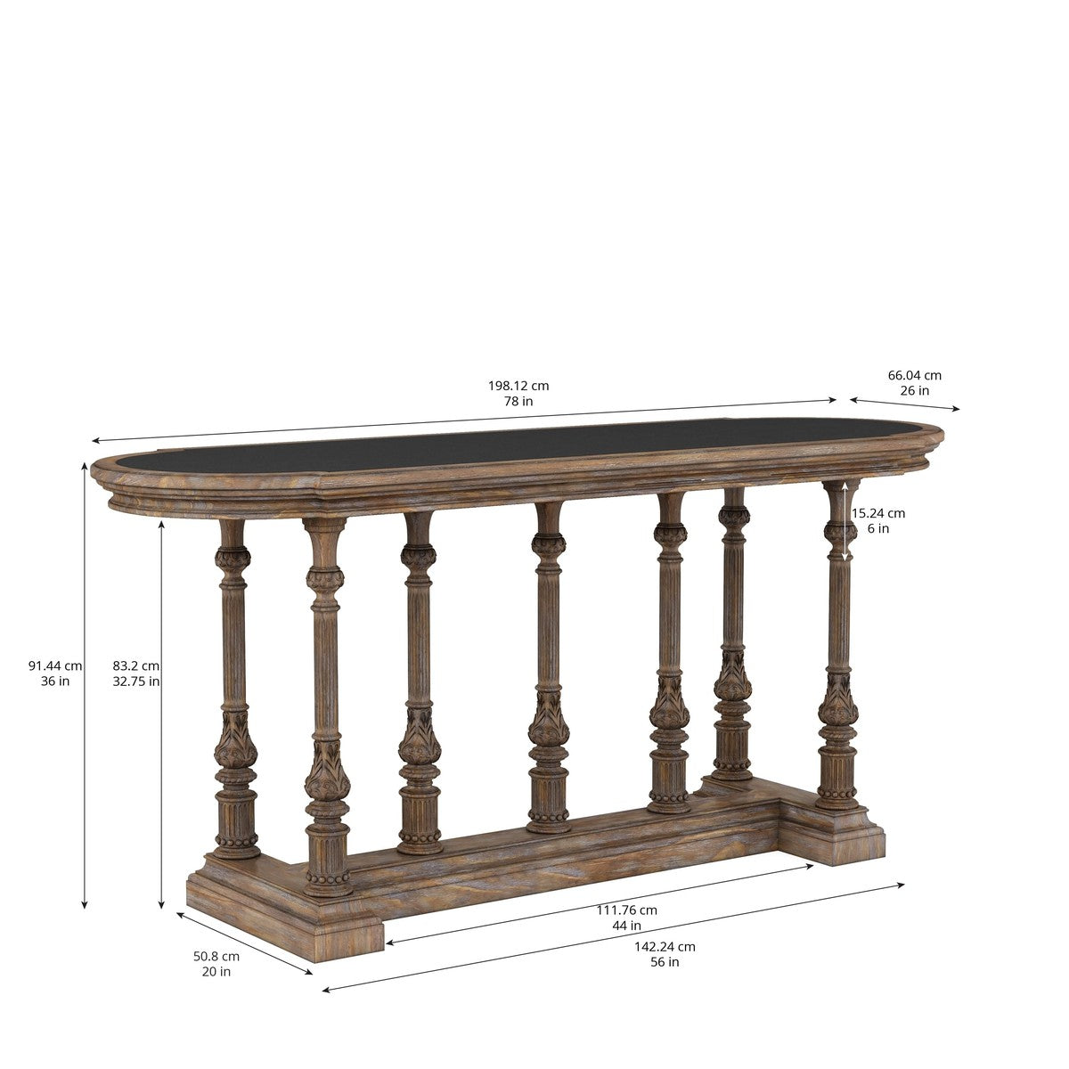 Stylish Brown Architrave Gathering Pub Table - Perfect for Home Bars, Restaurants & Outdoor Entertaining