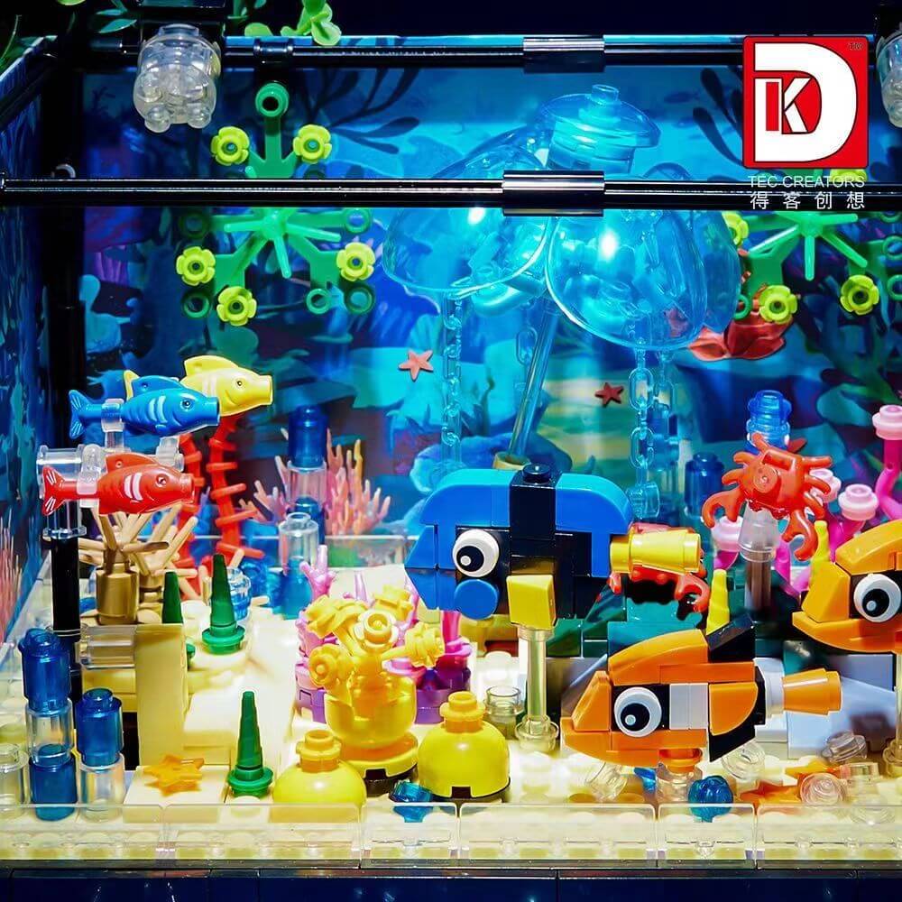 DK Underwater World Aquaria Series - Premium Fish Tank Decorations for Home & Office | Enhance Your Aquarium with Stunning Underwater Scenes