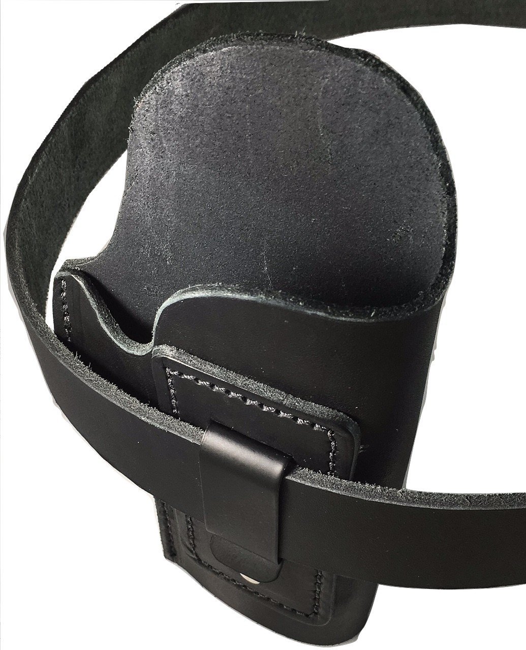 Dangerous Threads Concealed Carry Weapon Belt (CCW) - Heavy Duty Black Leather Gun Belt for Men - 1 3/4