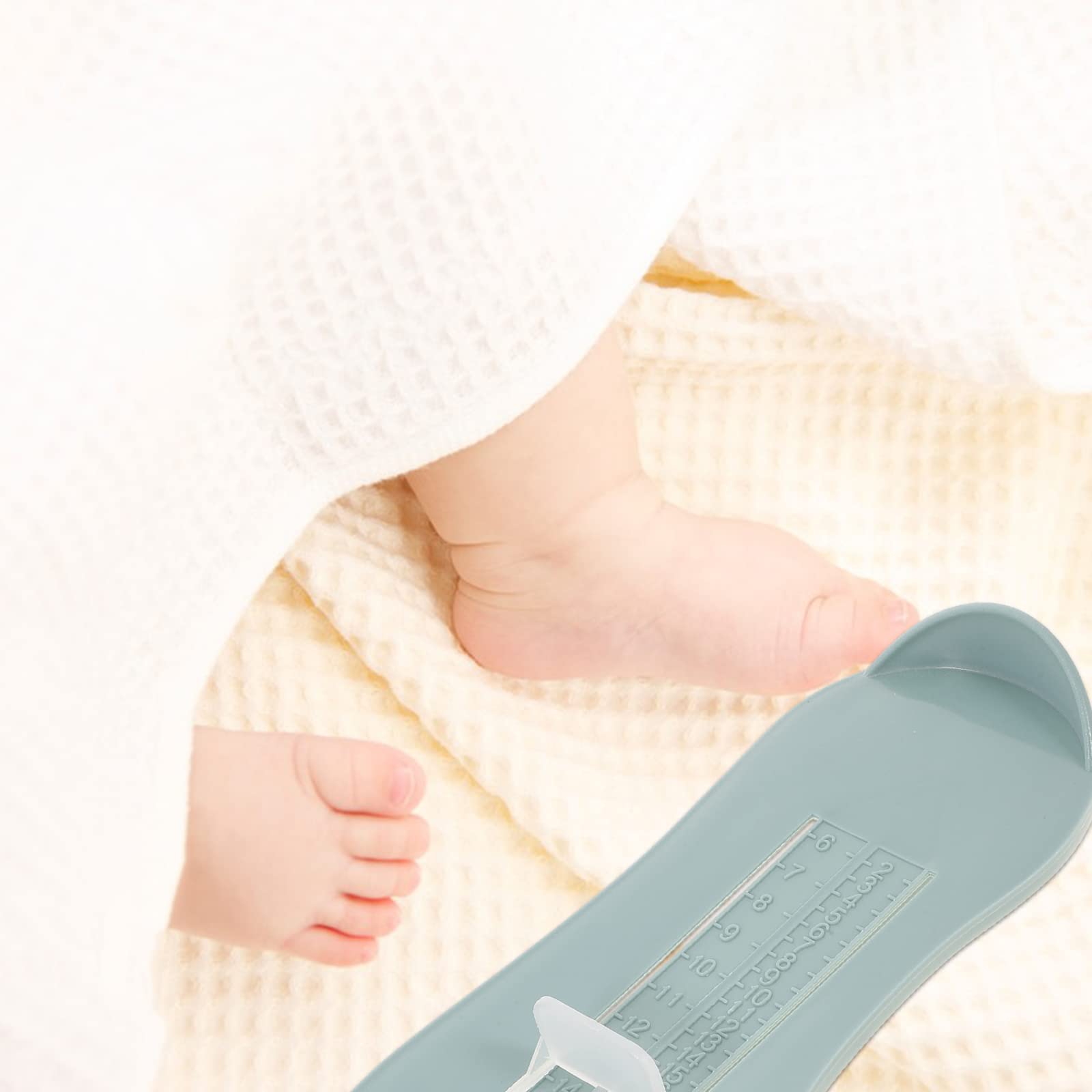 ARTIBETTER Baby Foot Measurement Tool - Kids Shoe Size Measure Device with Foot Length Gauge - Accurate Sizing for Toddlers & Children (Blue) - Perfect for Online Shoe Shopping & Home Use